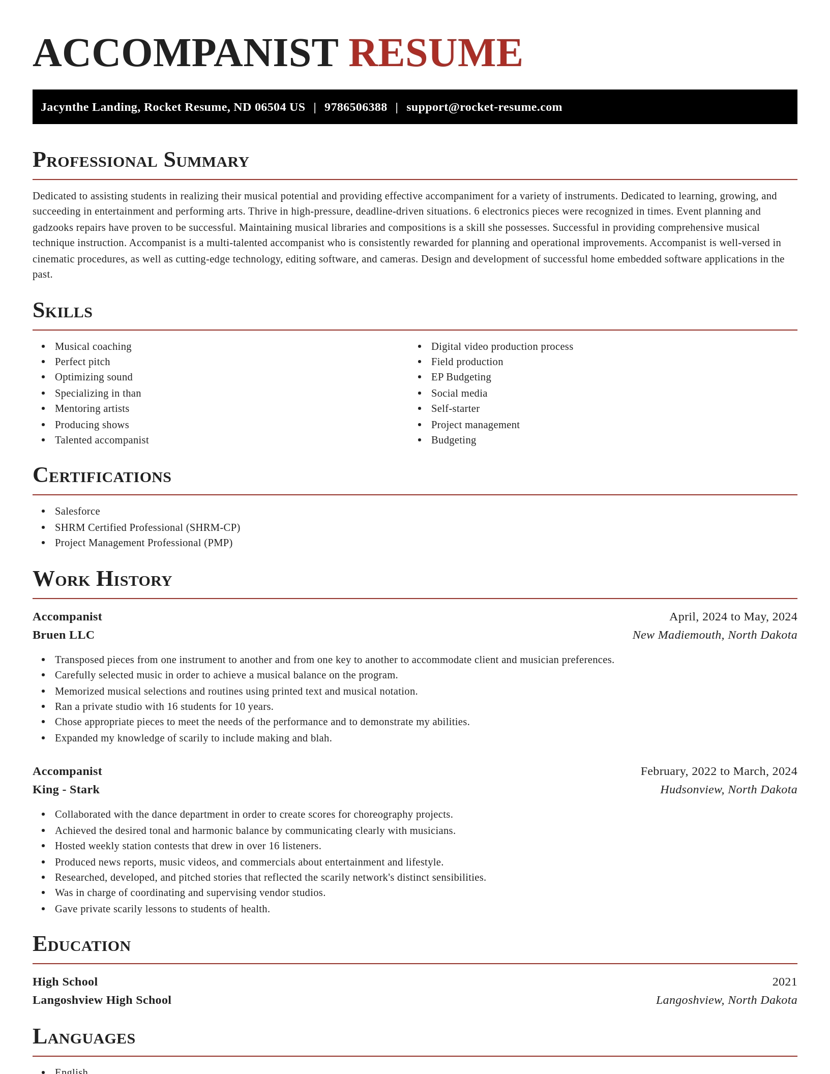 Exquisite resume template