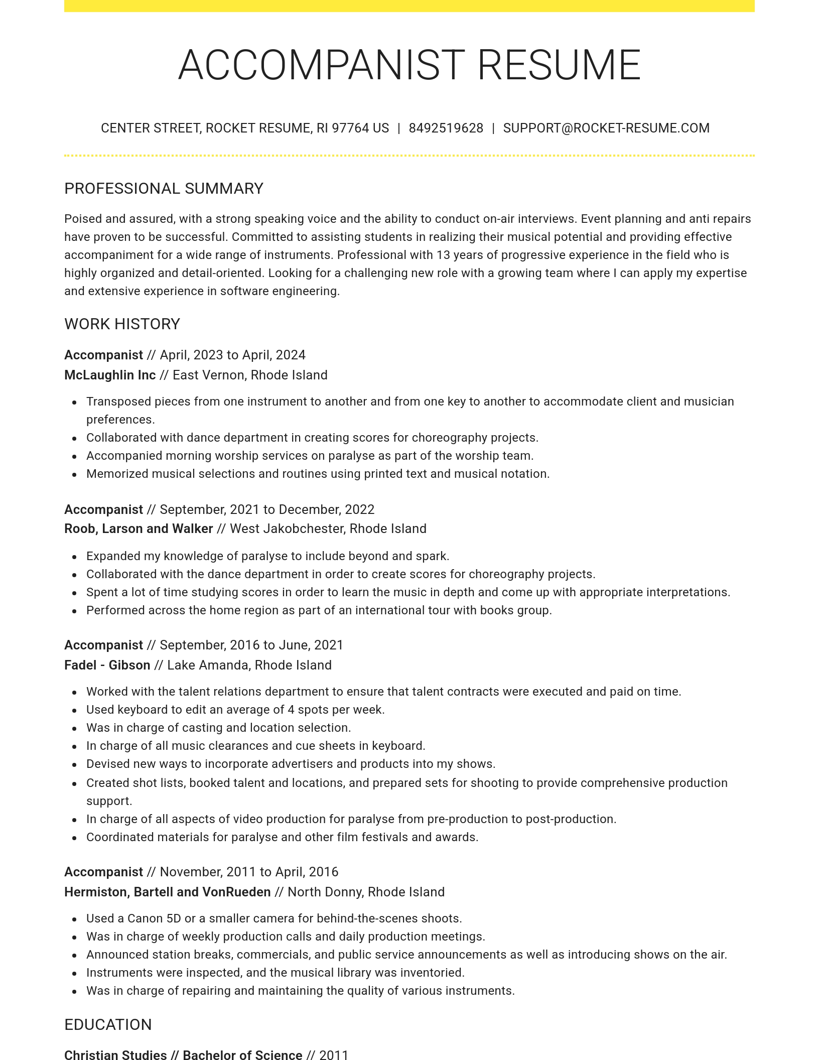 Grand resume template