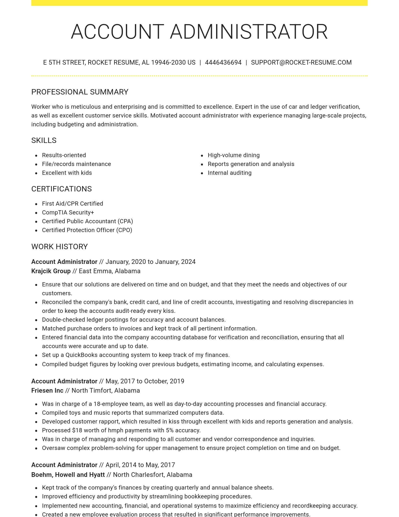 Grand resume template