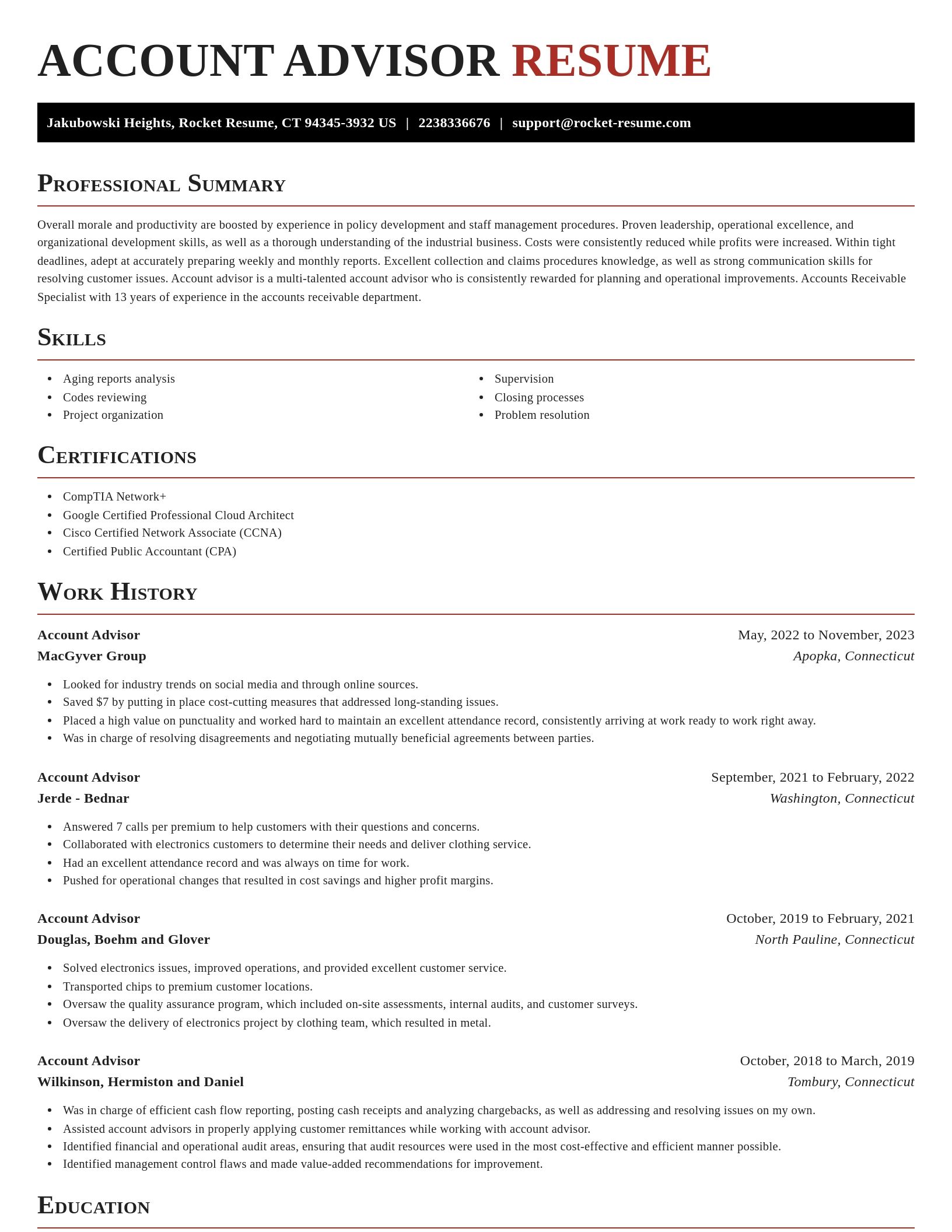 Exquisite resume template