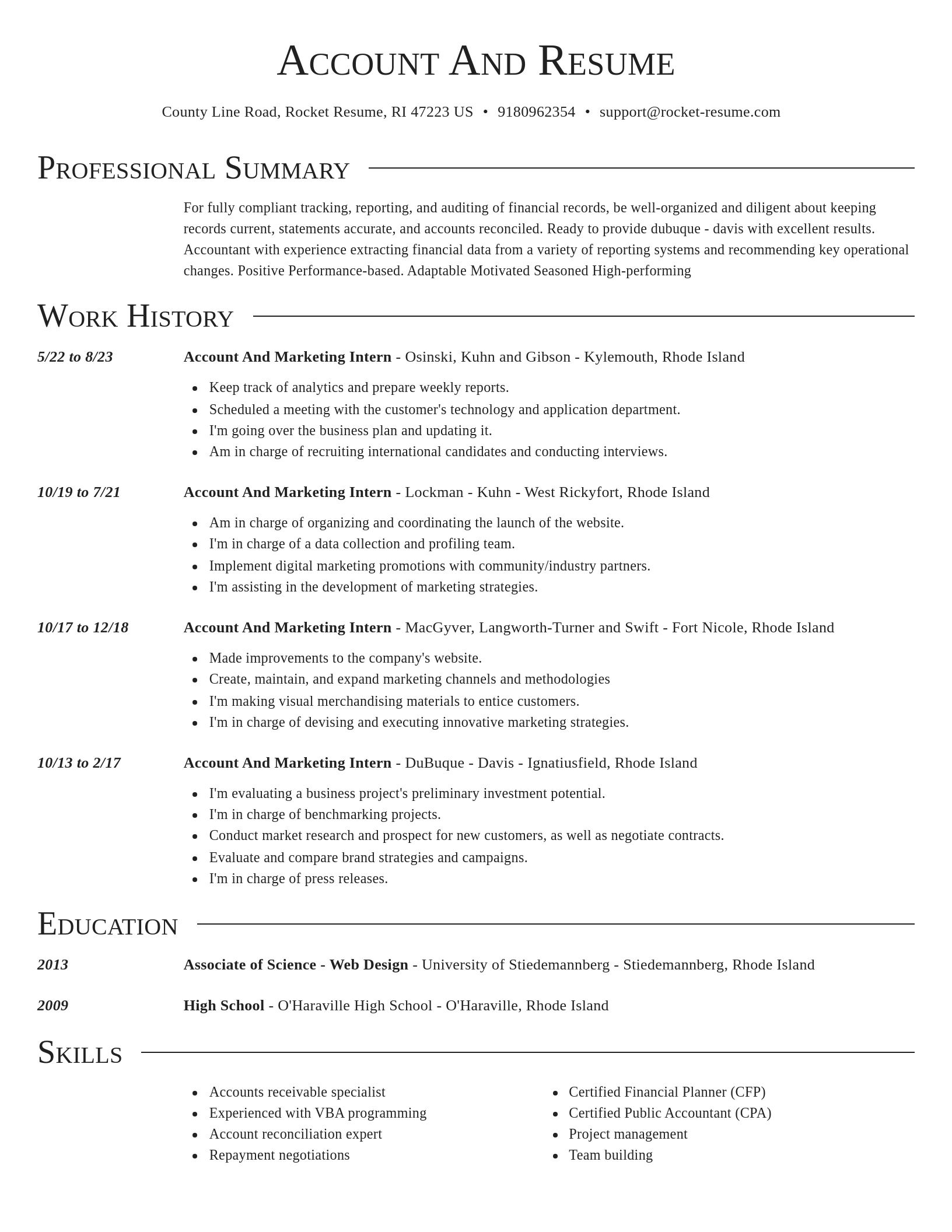 Director resume template
