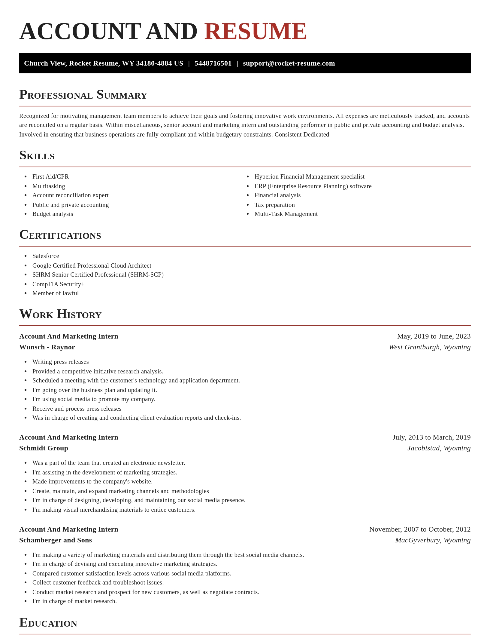 Exquisite resume template