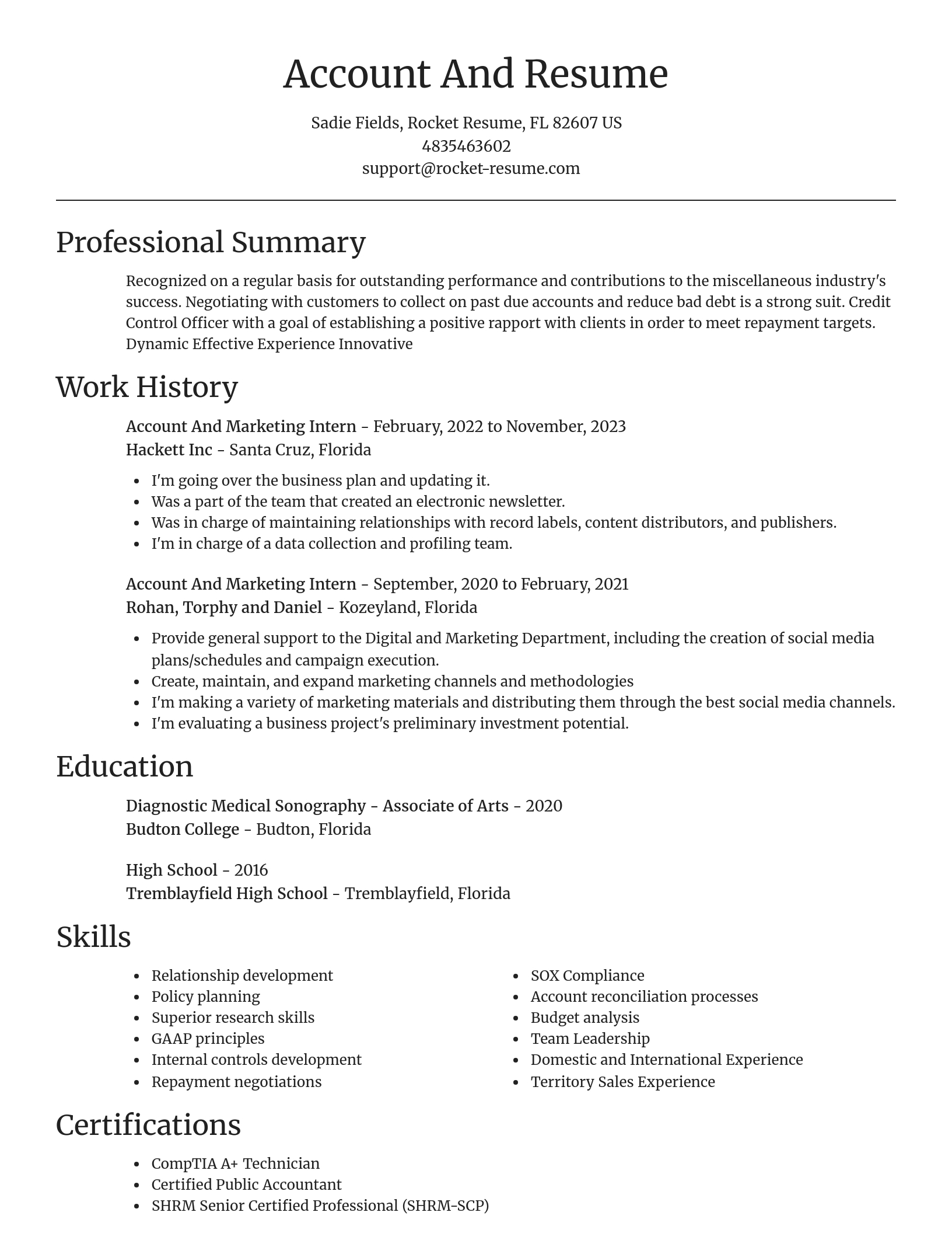 Focal Point resume template