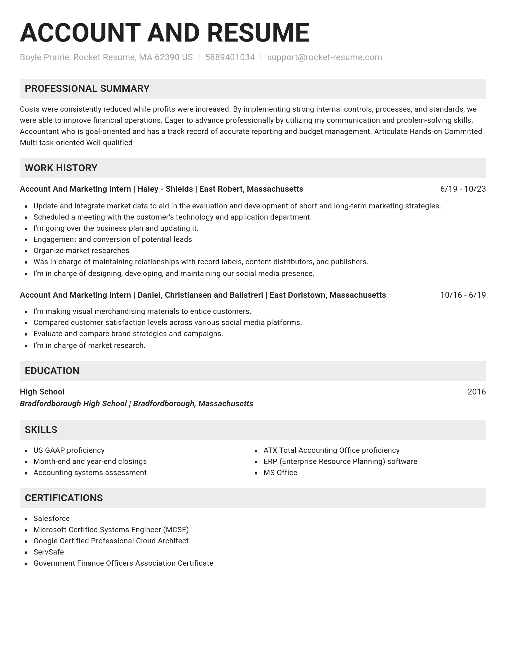 Genius resume template