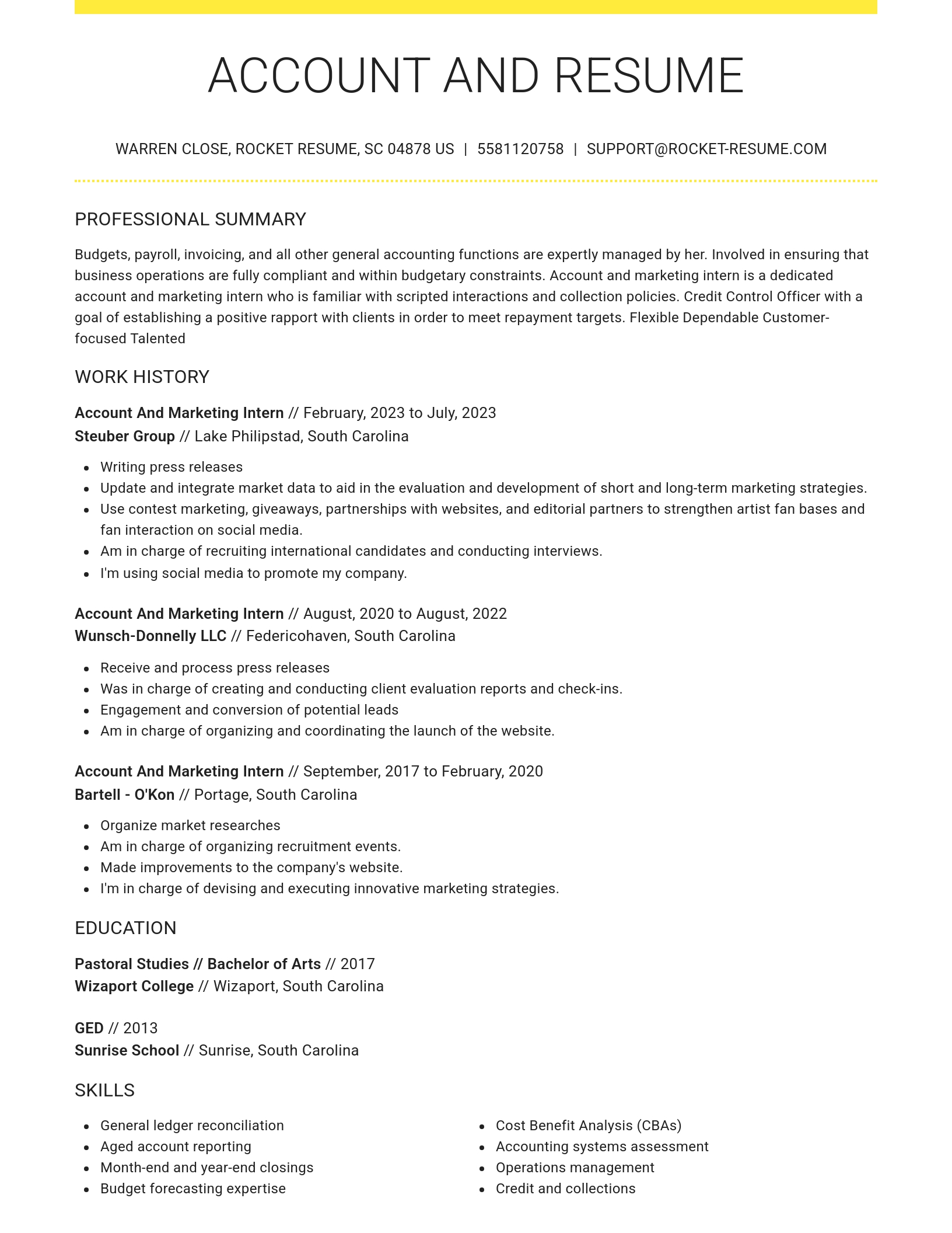 Grand resume template