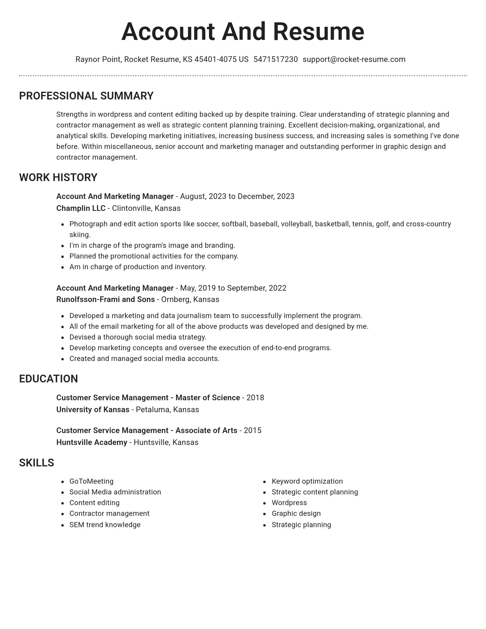 Brilliant resume template