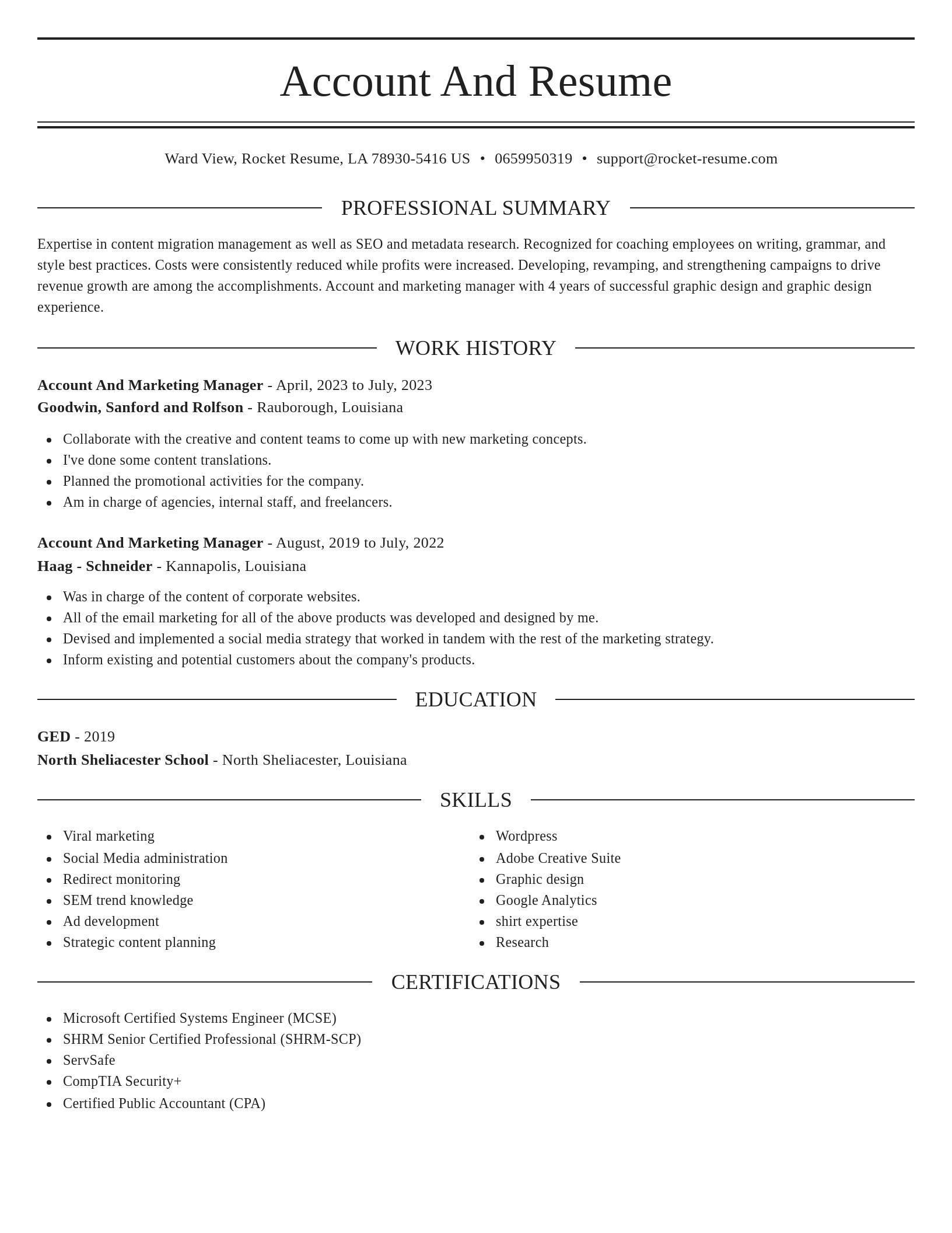 Elegant resume template