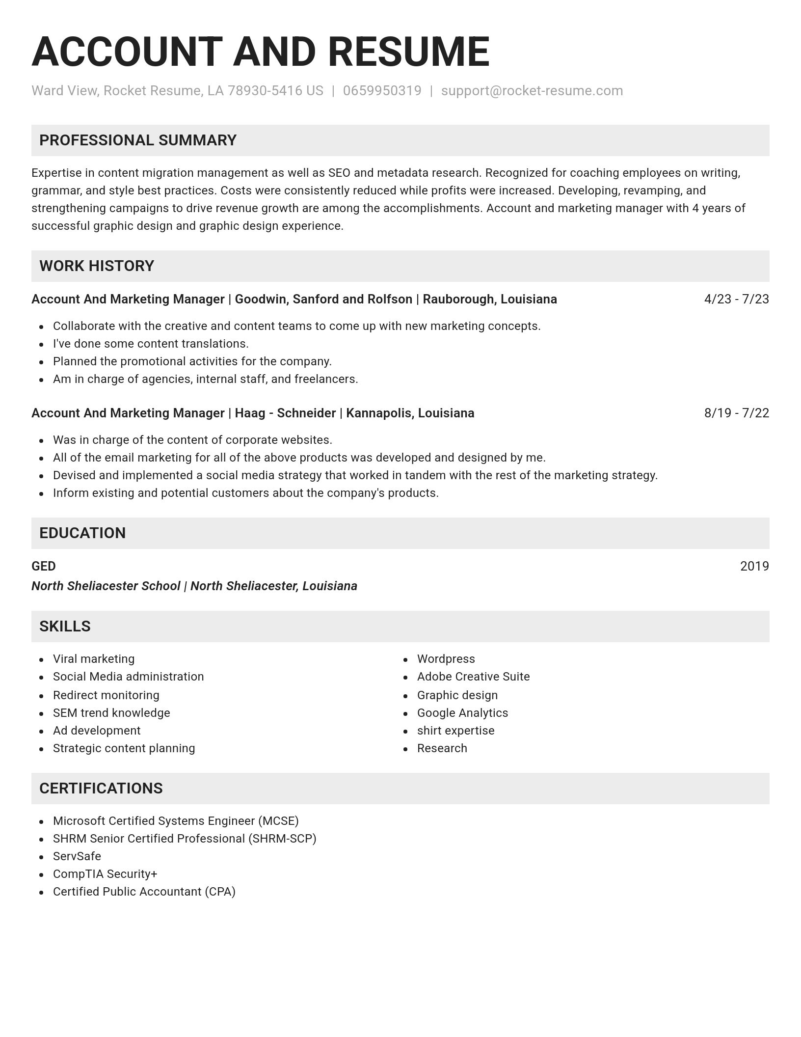 Genius resume template