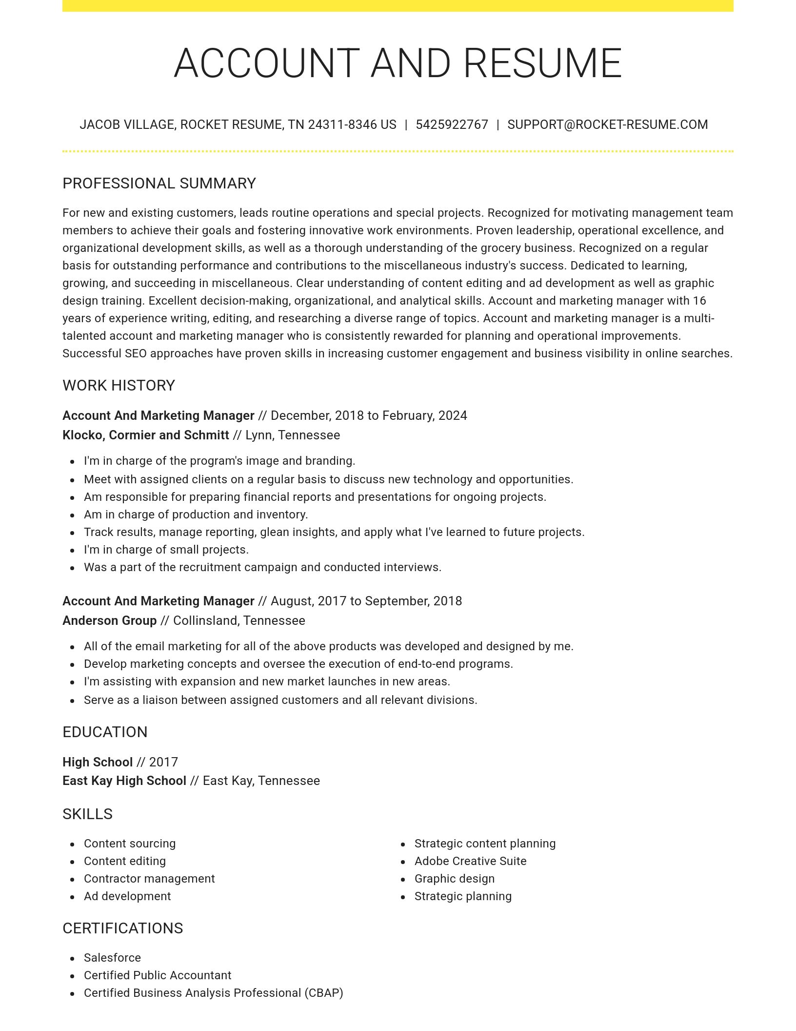 Grand resume template