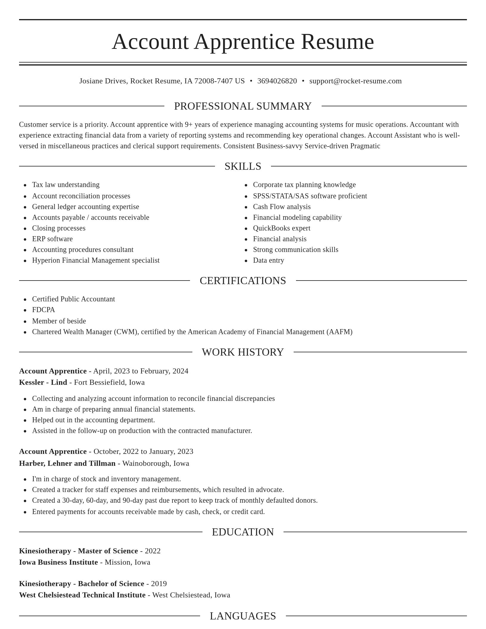 Elegant resume template