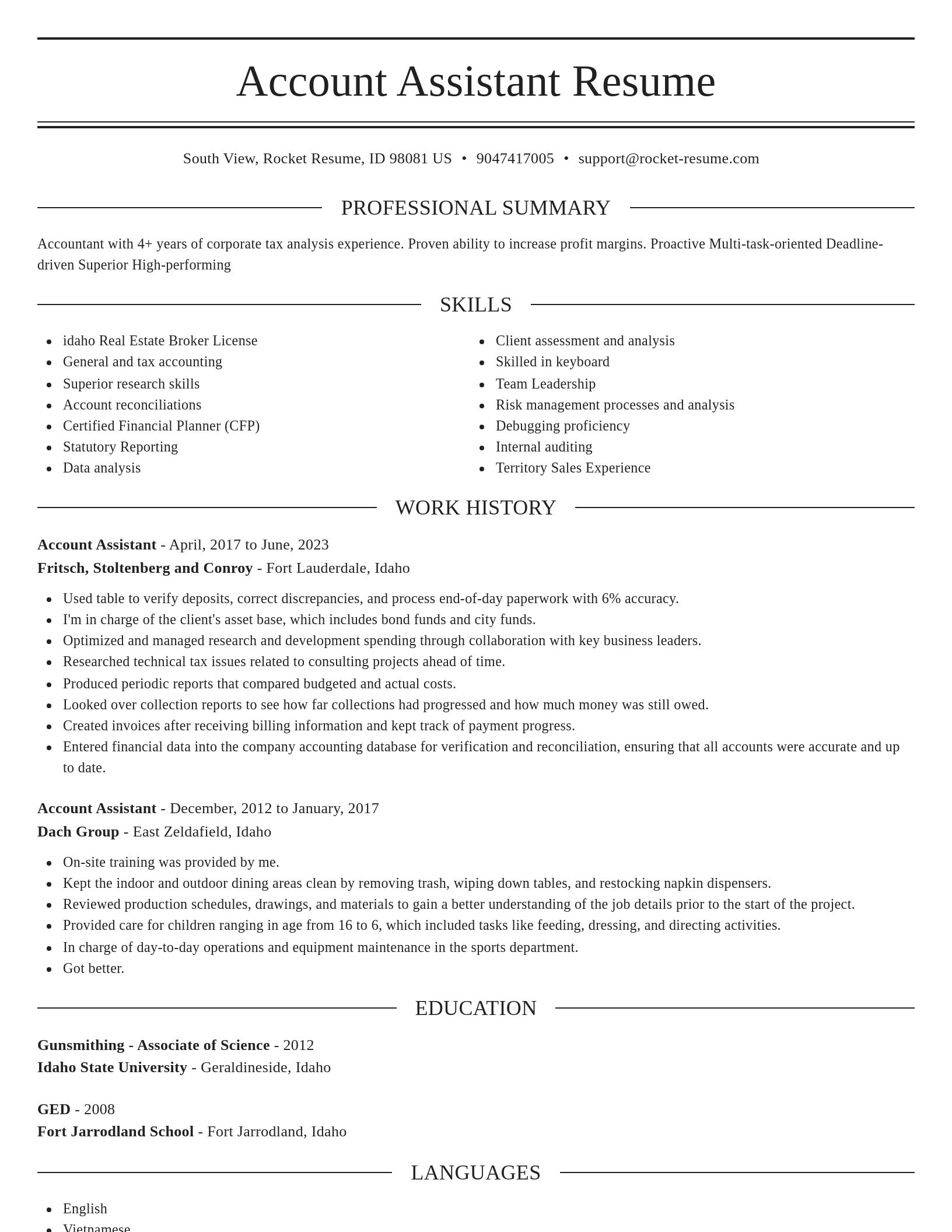 Elegant resume template