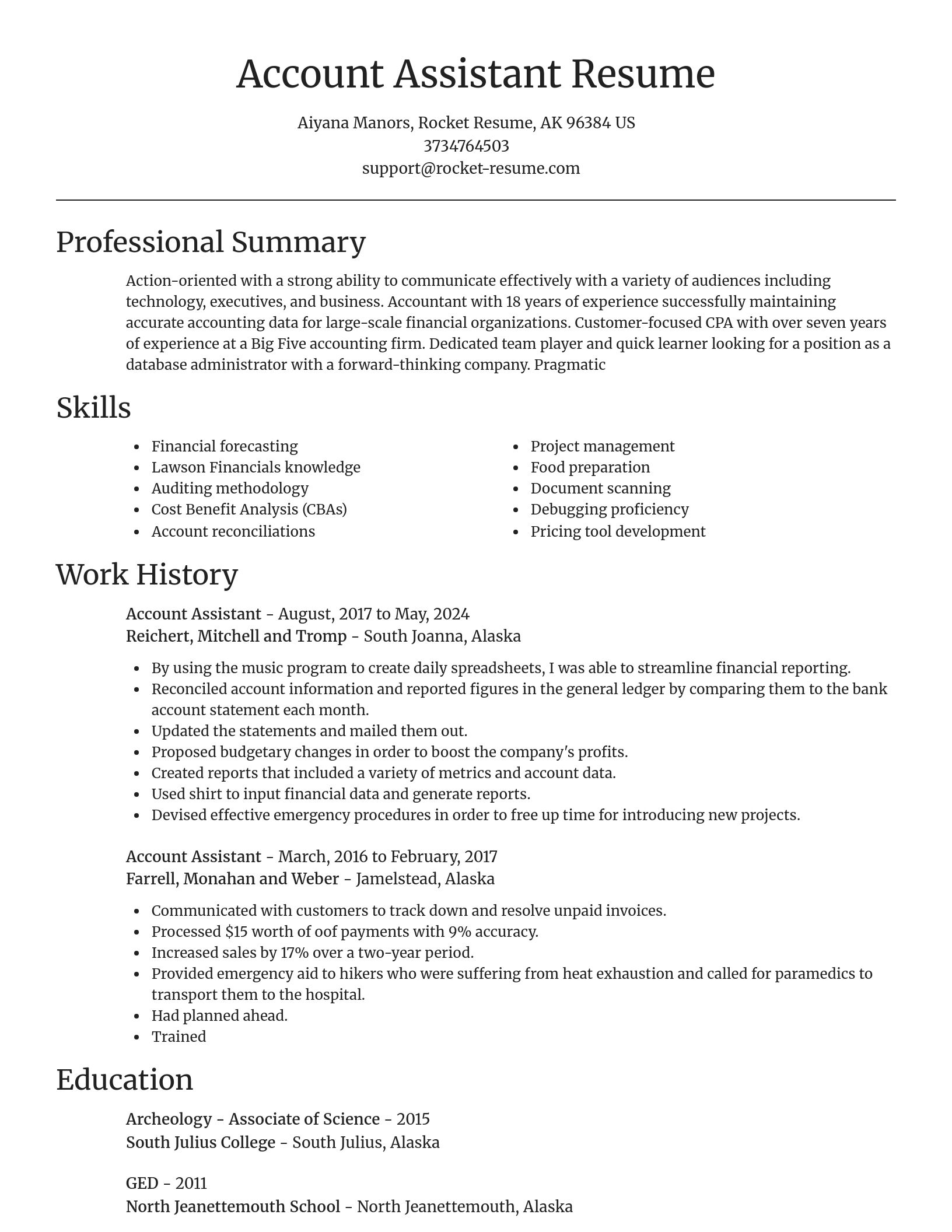 Focal Point resume template