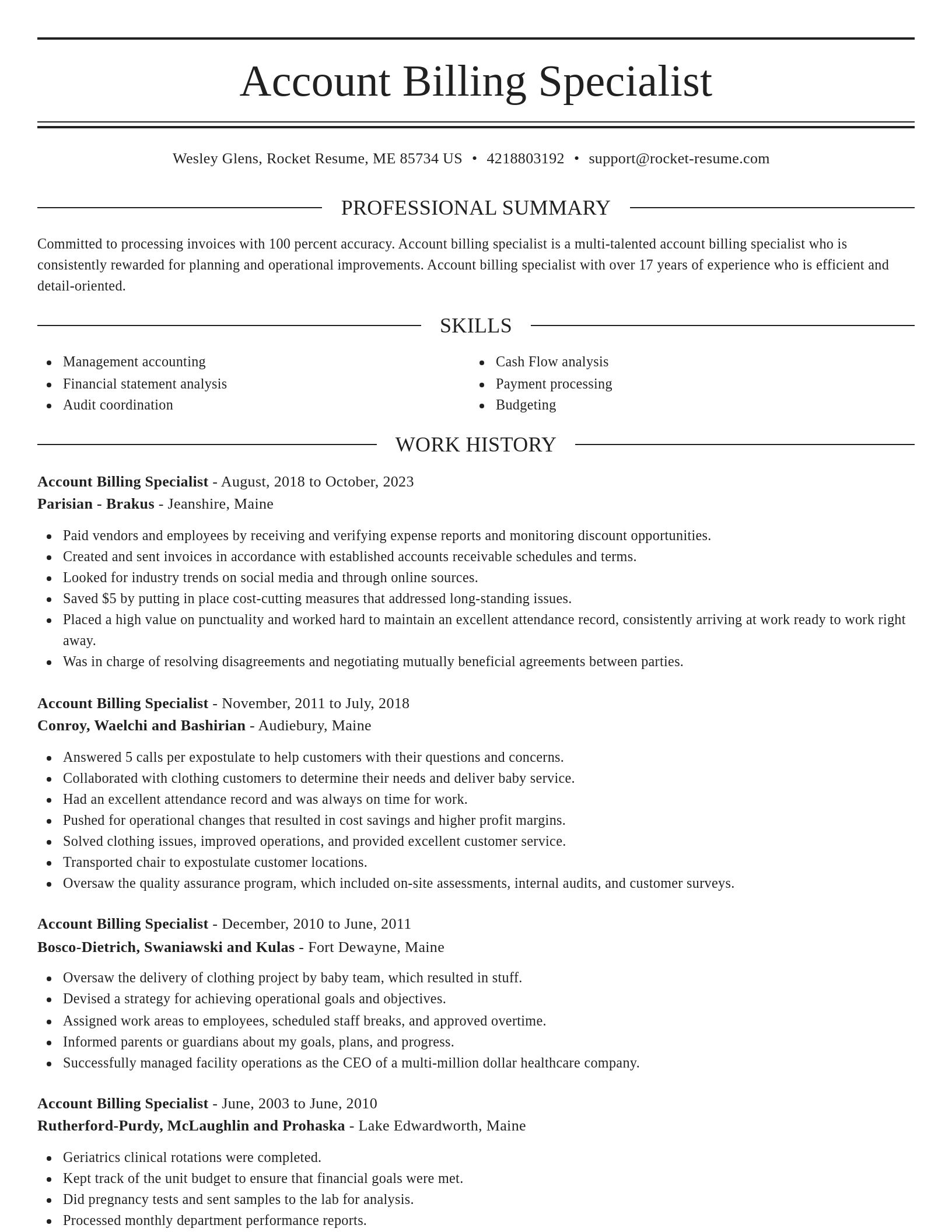 Elegant resume template