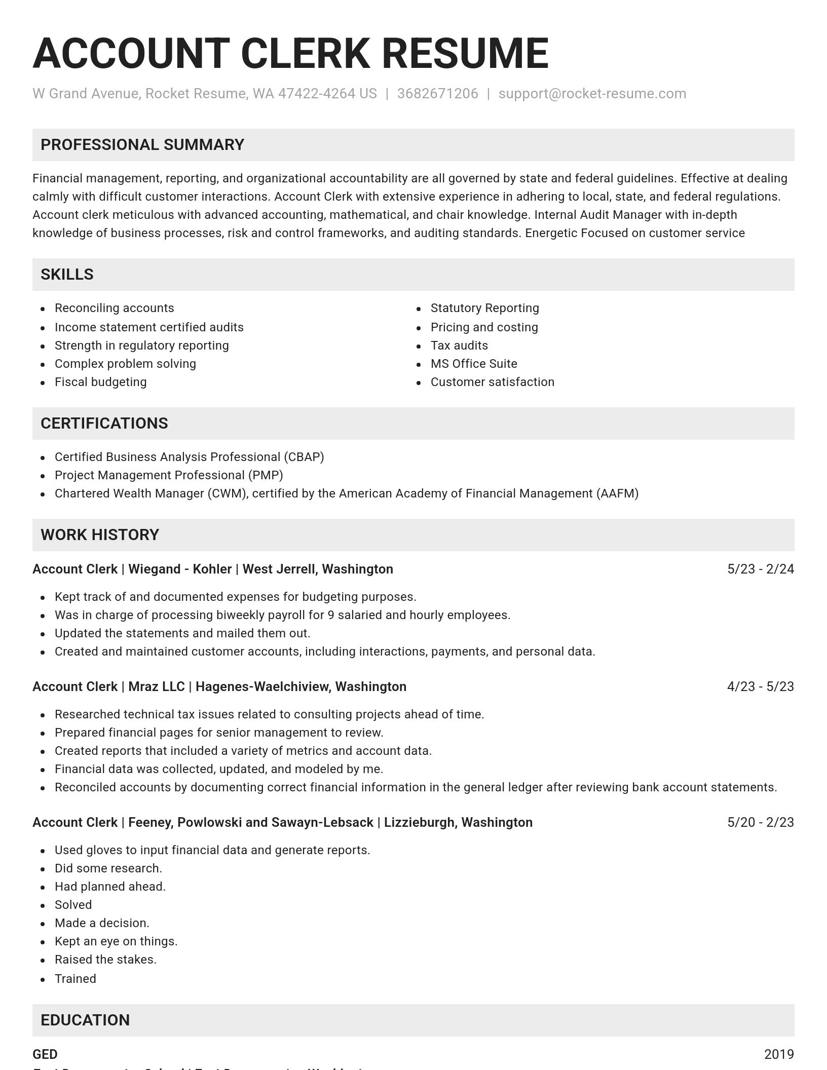 Genius resume template