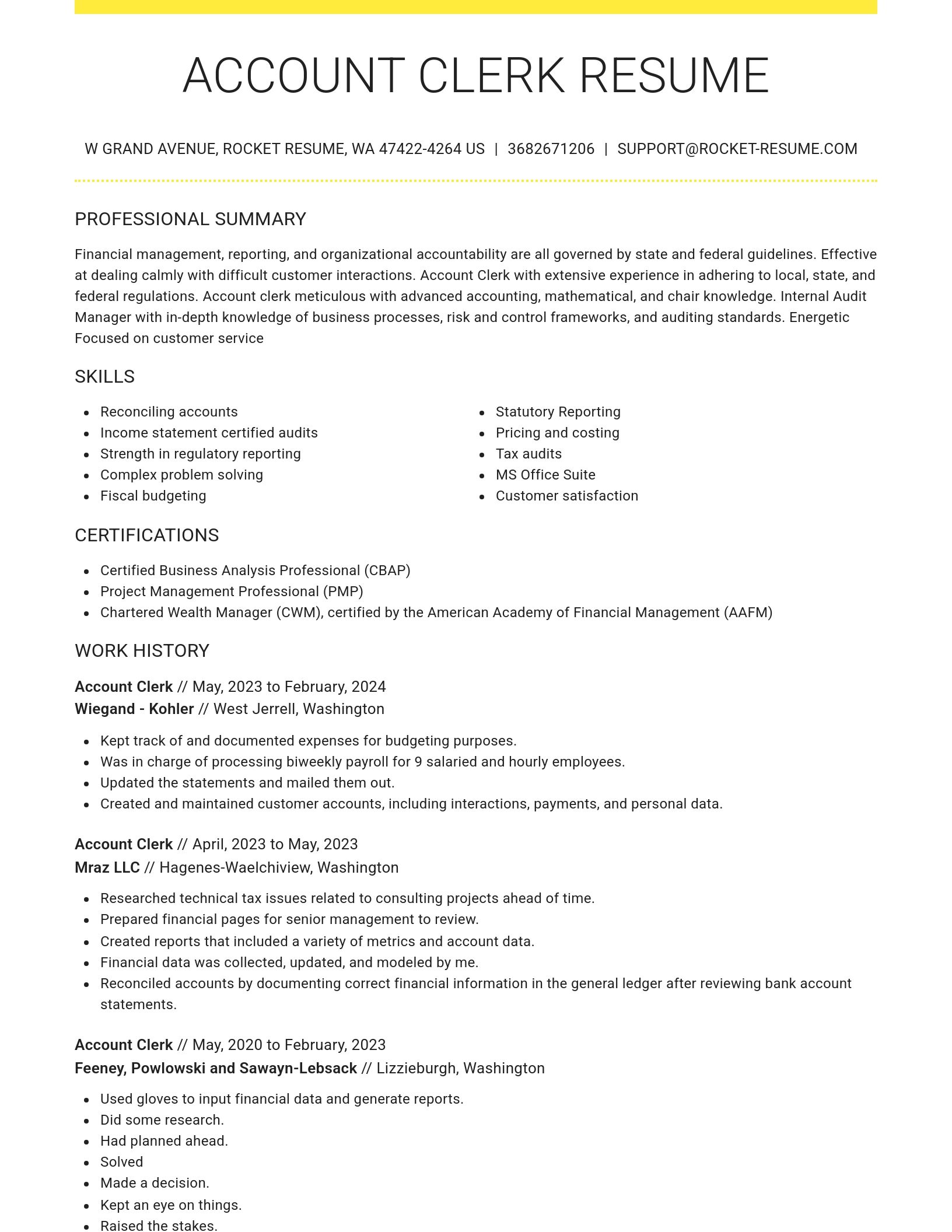 Grand resume template