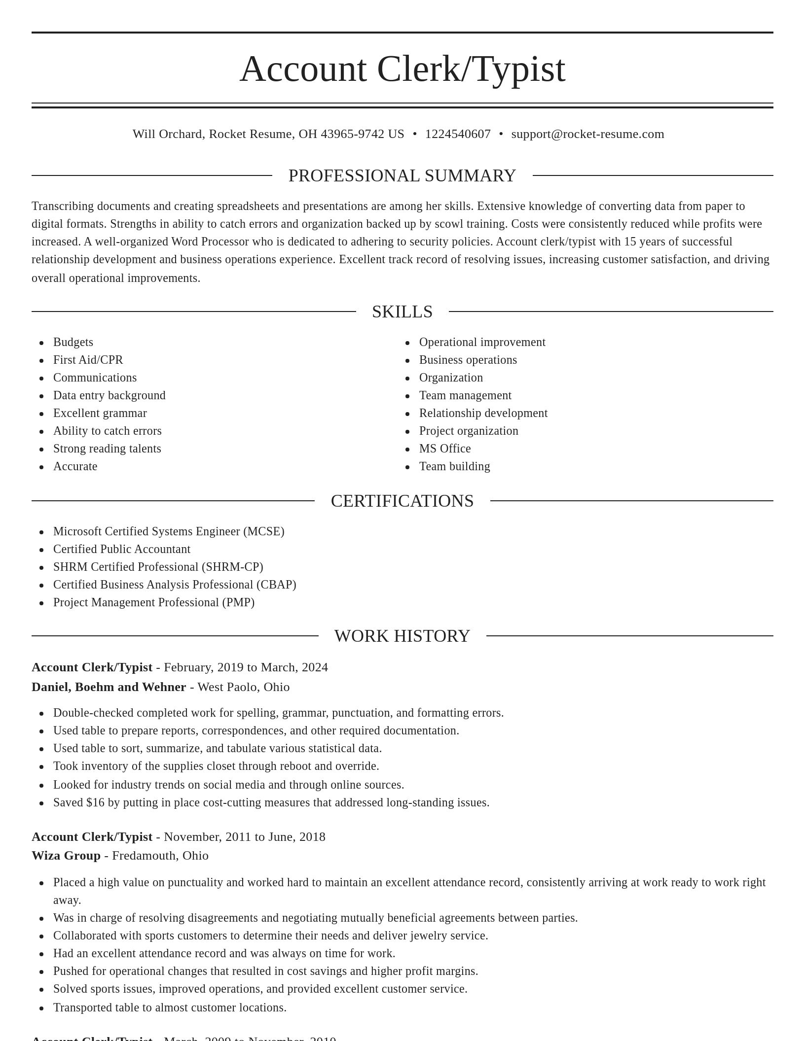 Elegant resume template