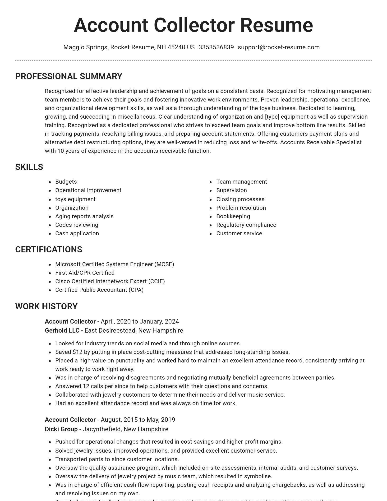 Brilliant resume template