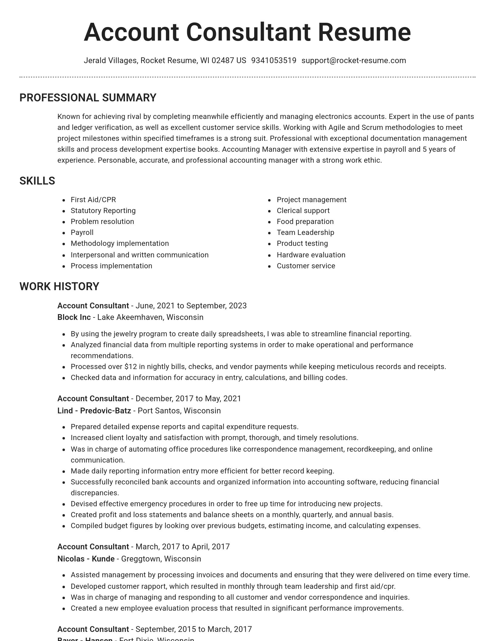 Brilliant resume template