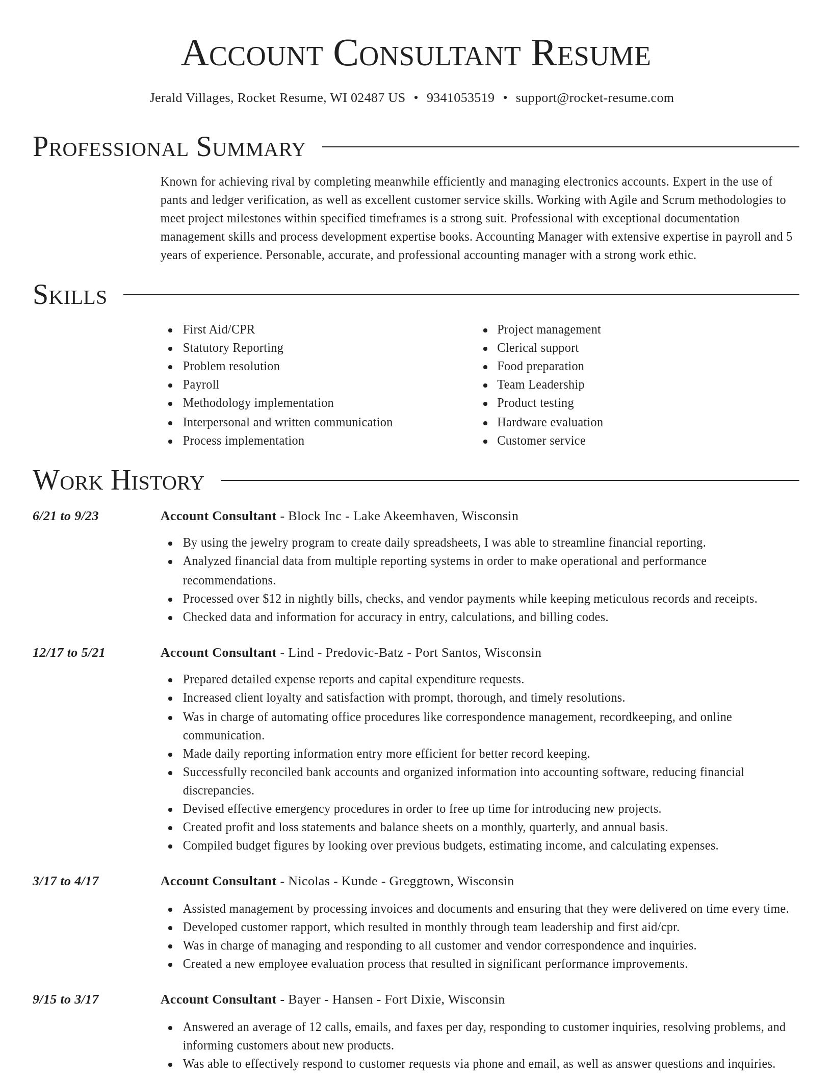 Director resume template