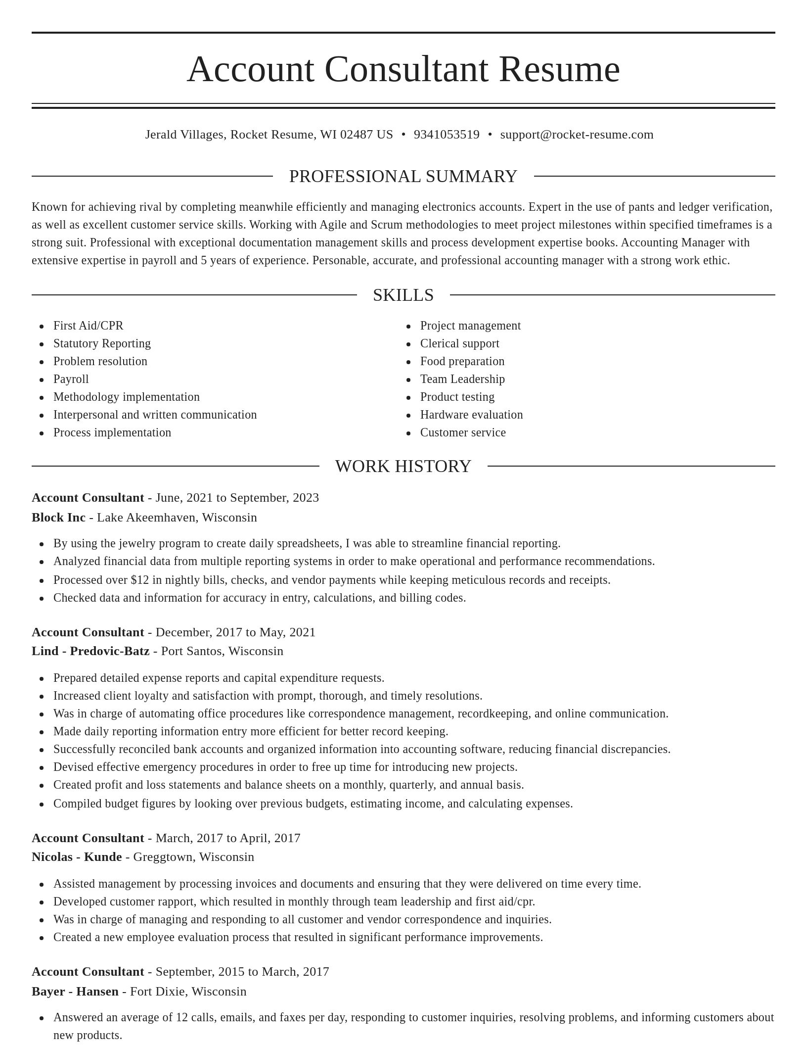 Elegant resume template