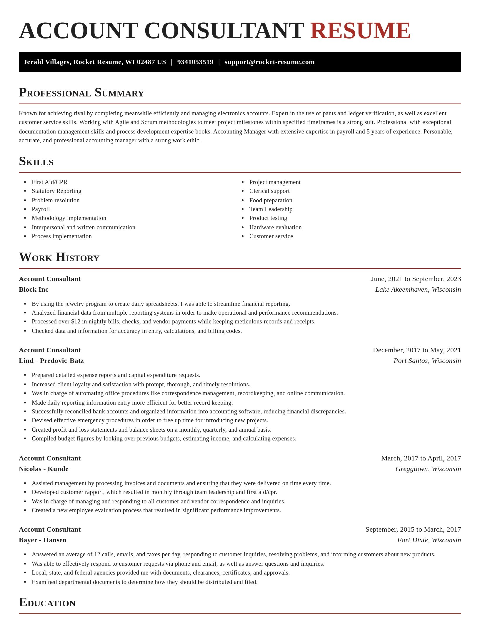 Exquisite resume template