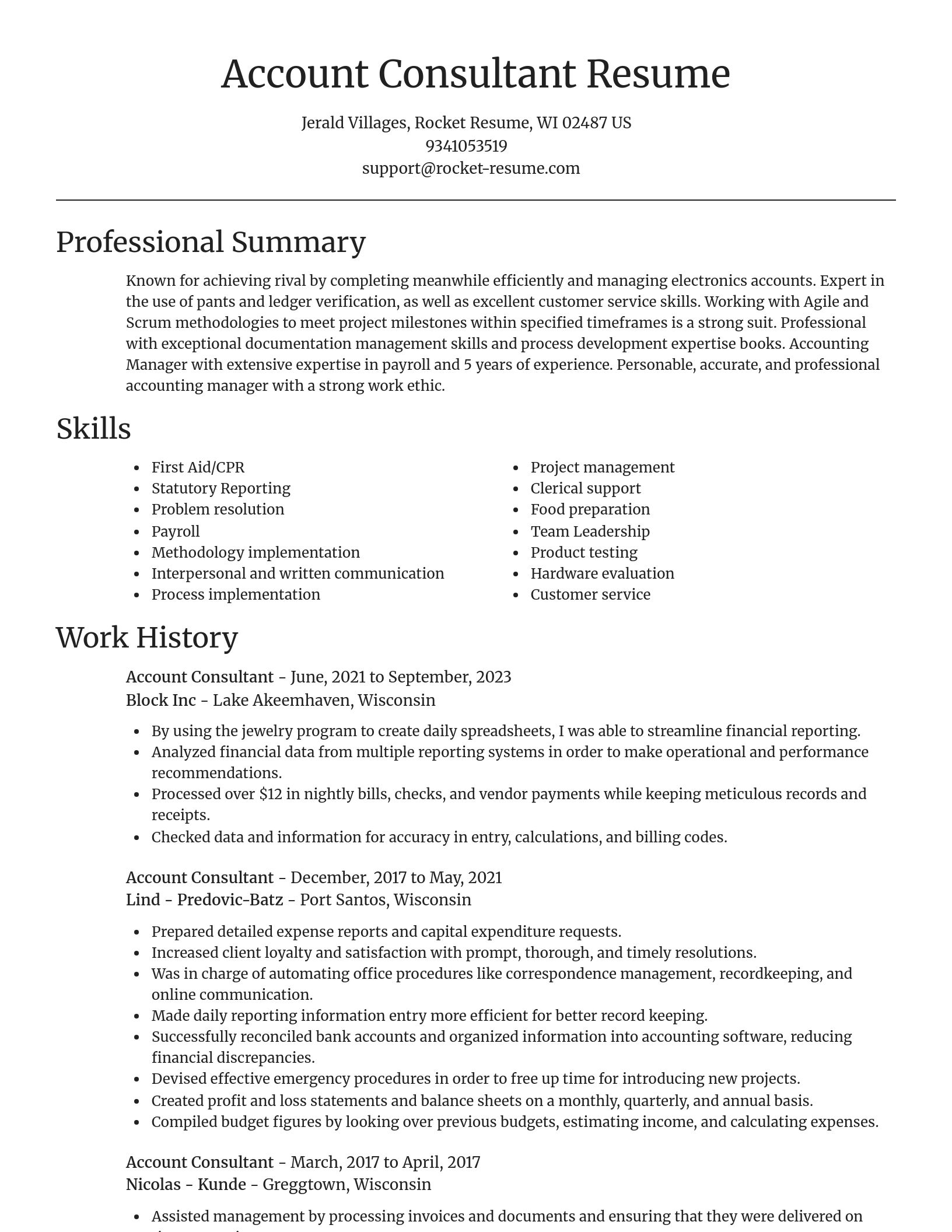 Focal Point resume template