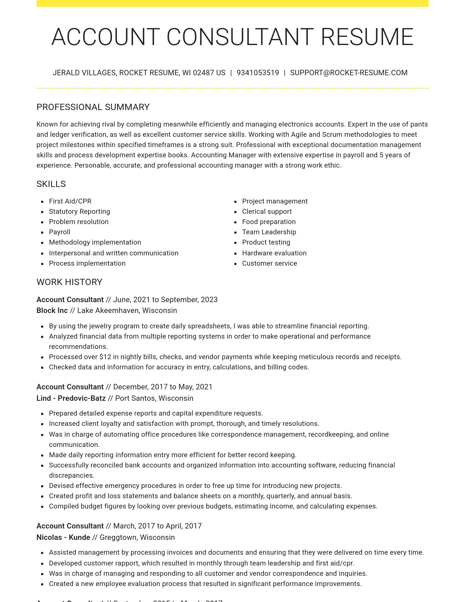 Grand resume template