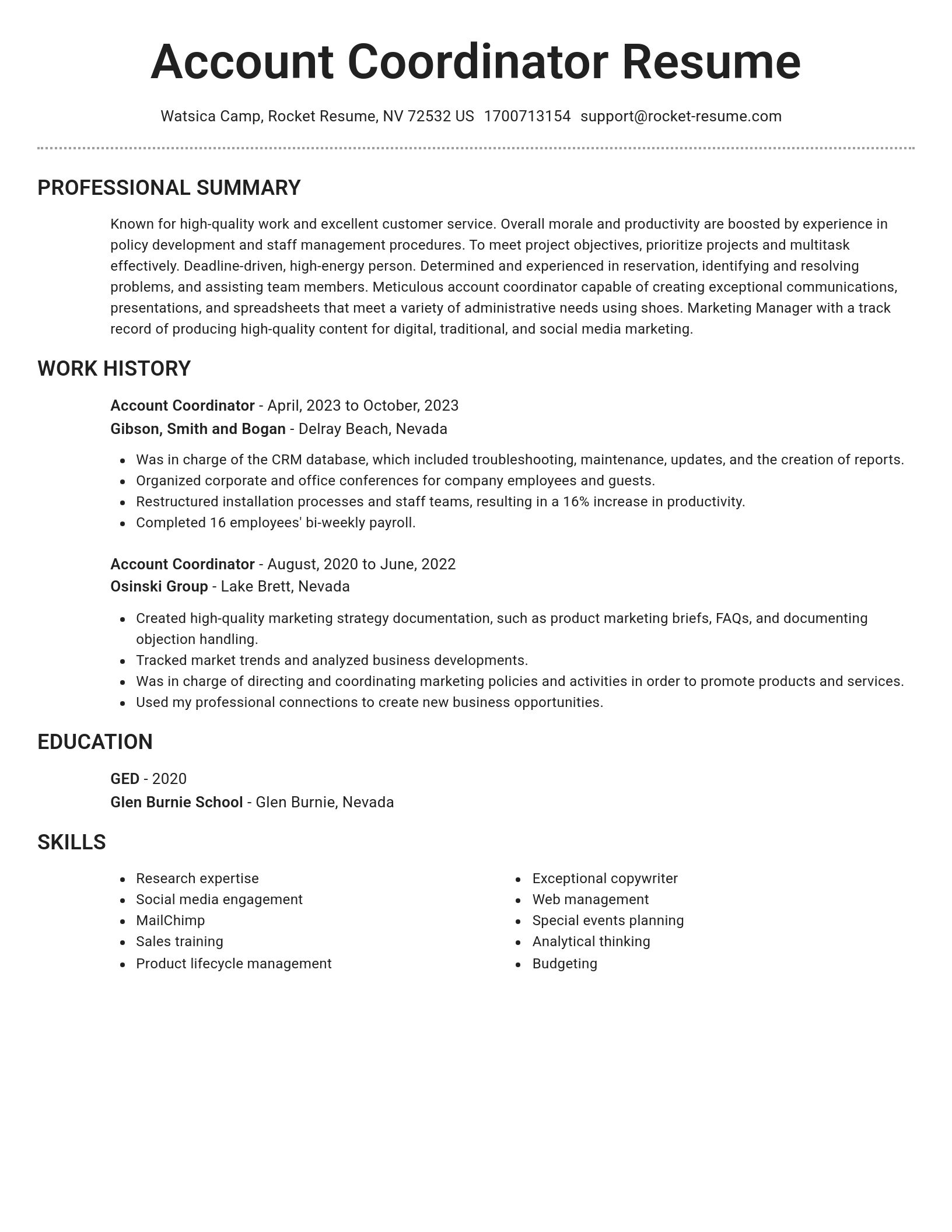 Brilliant resume template