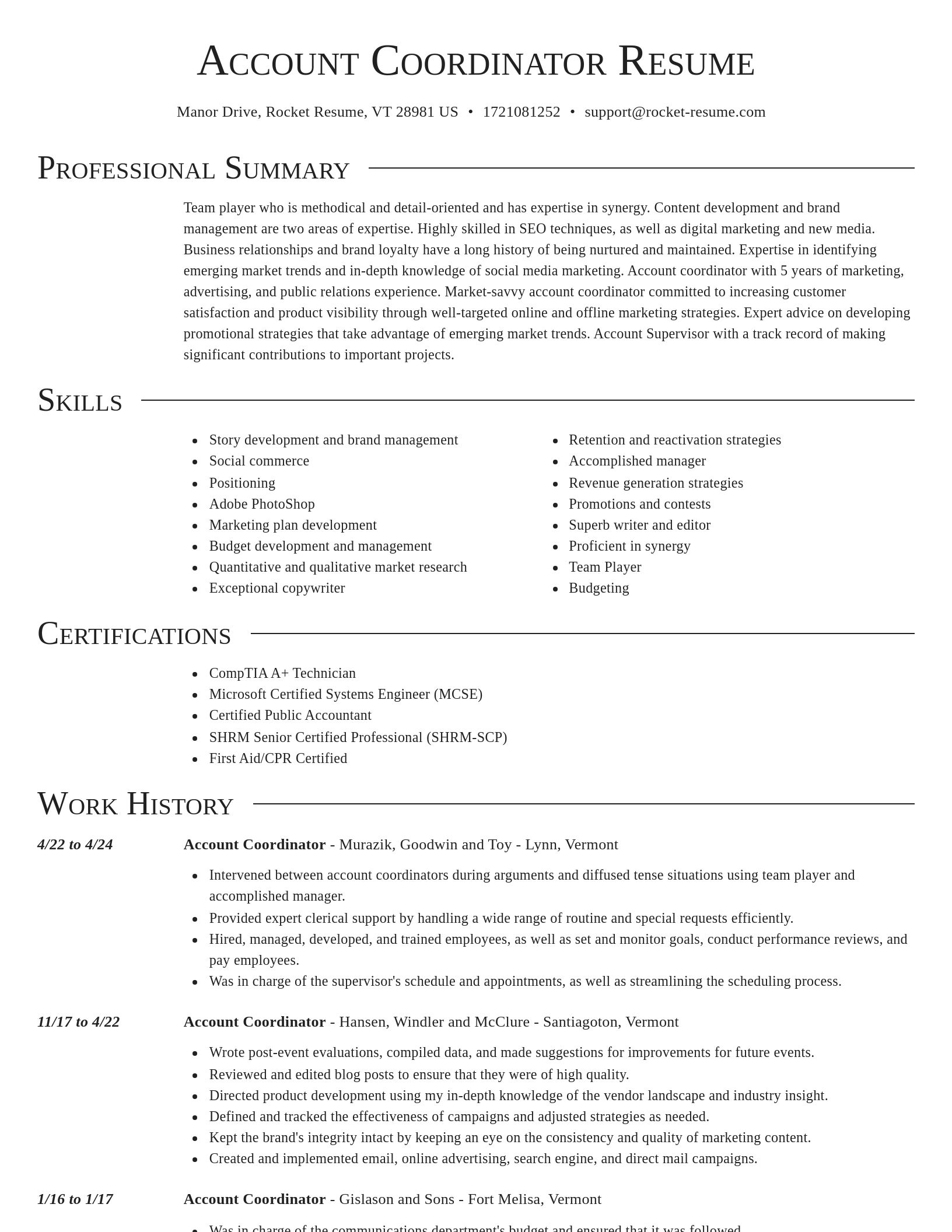 Director resume template