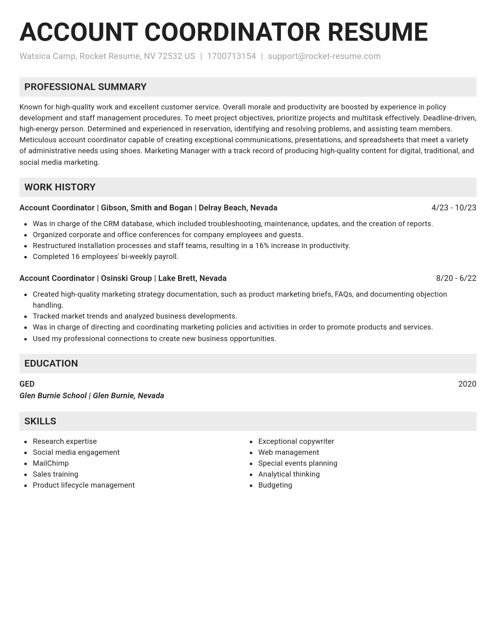 Genius resume template