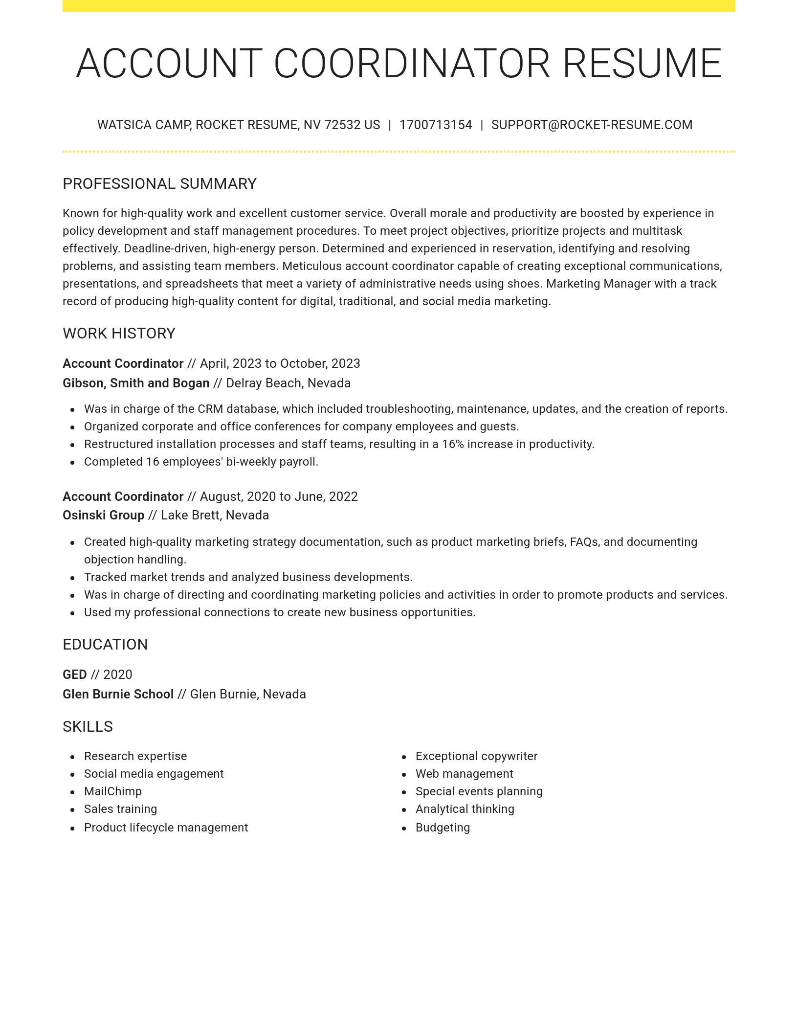 Grand resume template