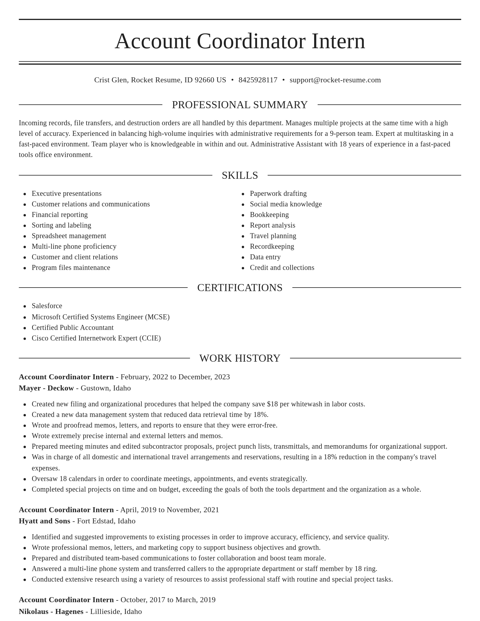Elegant resume template