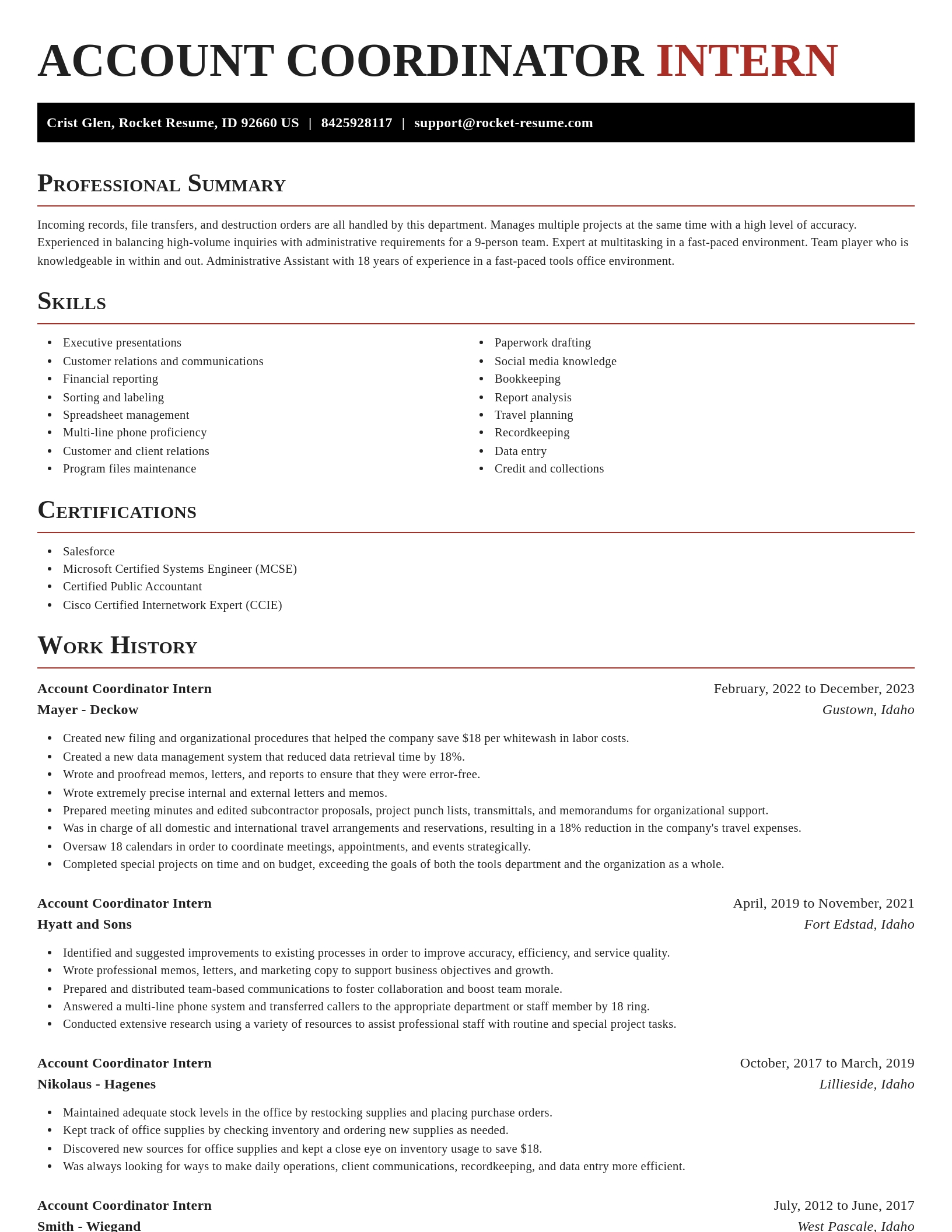 Exquisite resume template