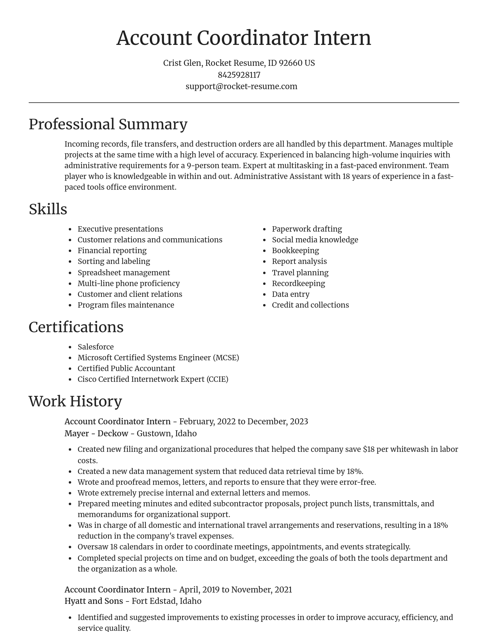 Focal Point resume template