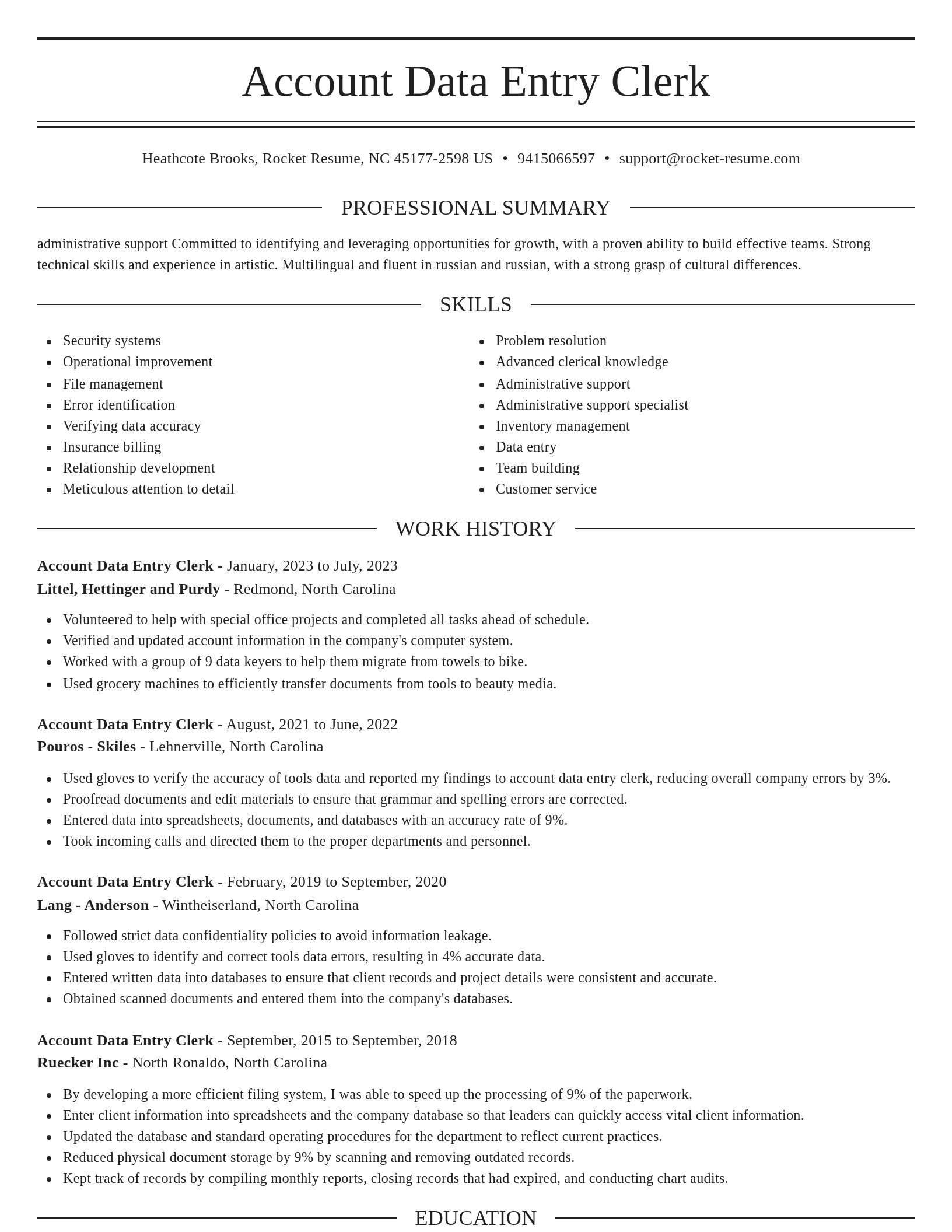 Elegant resume template