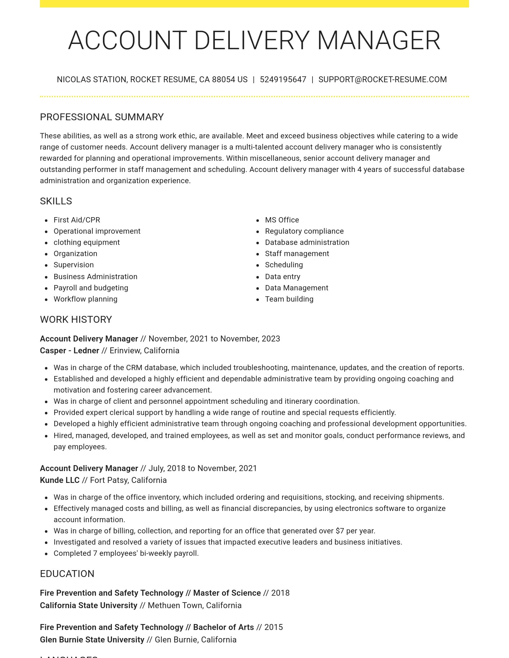 Grand resume template