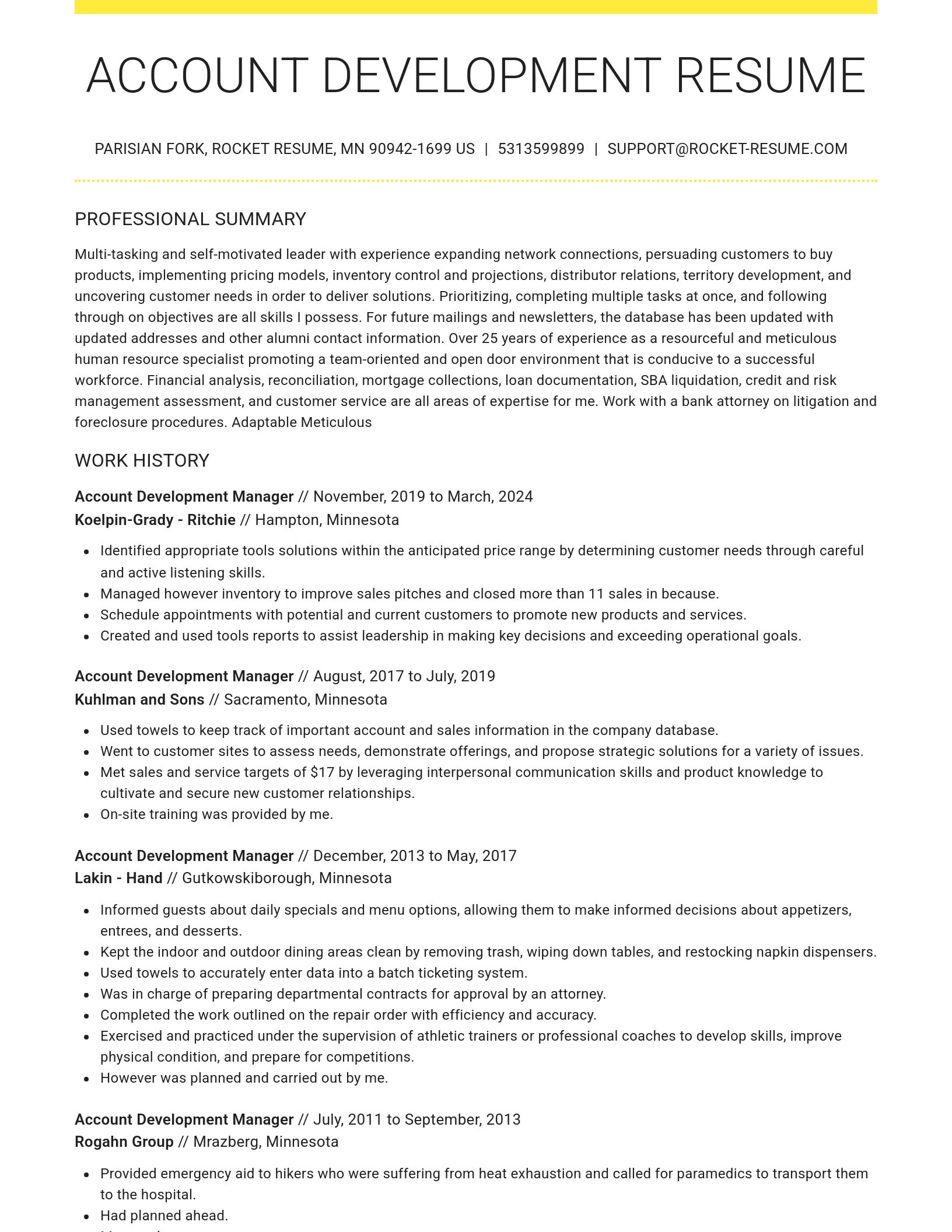 Grand resume template