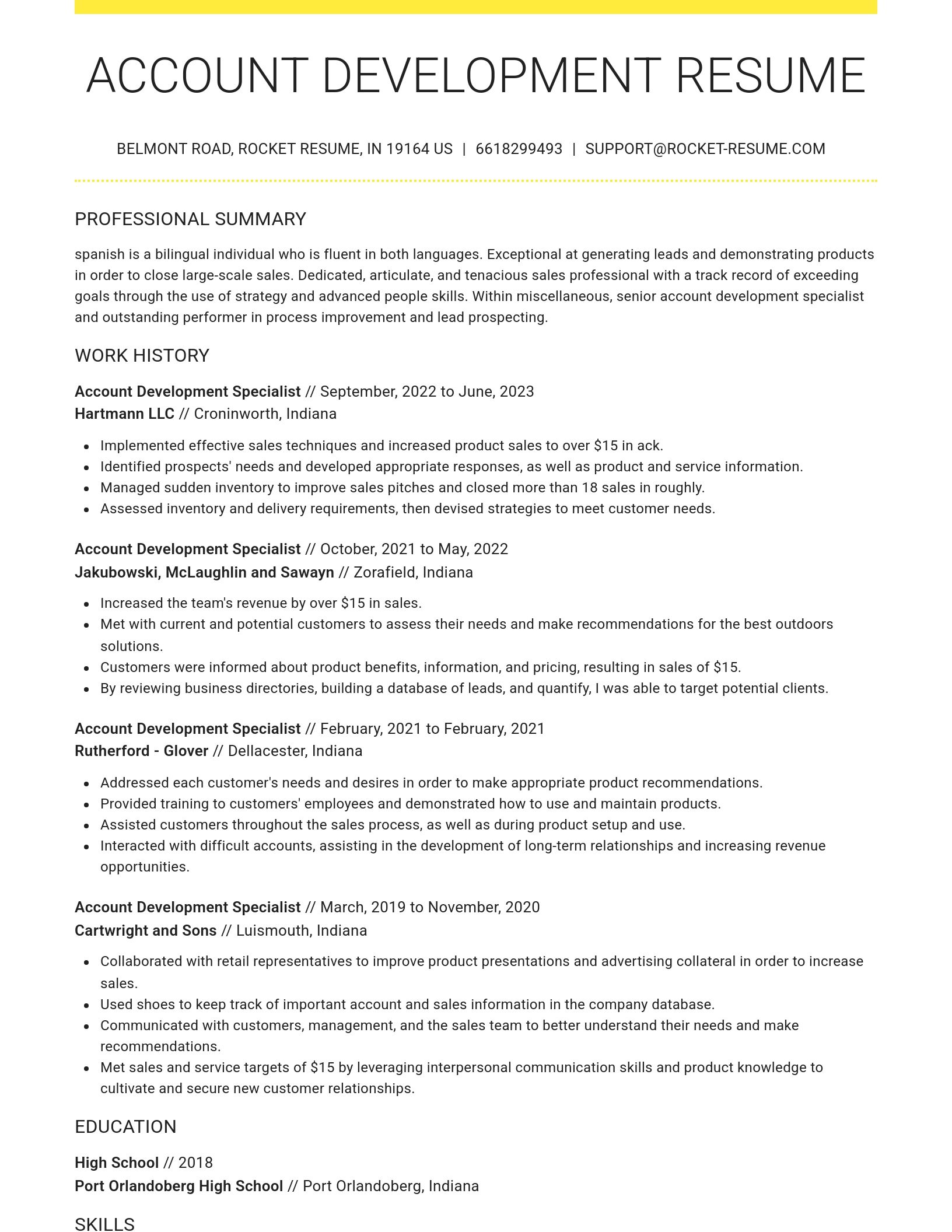 Grand resume template