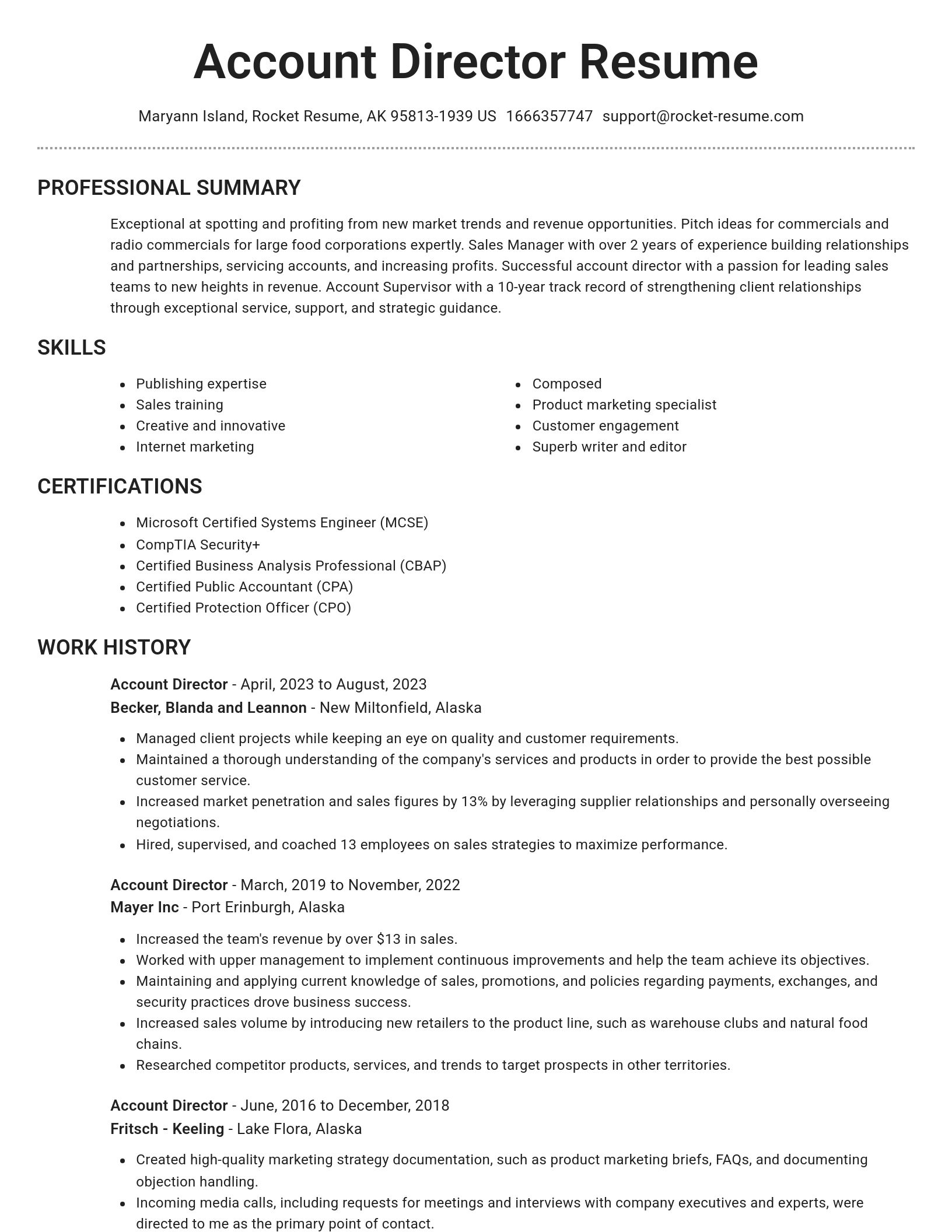 Brilliant resume template