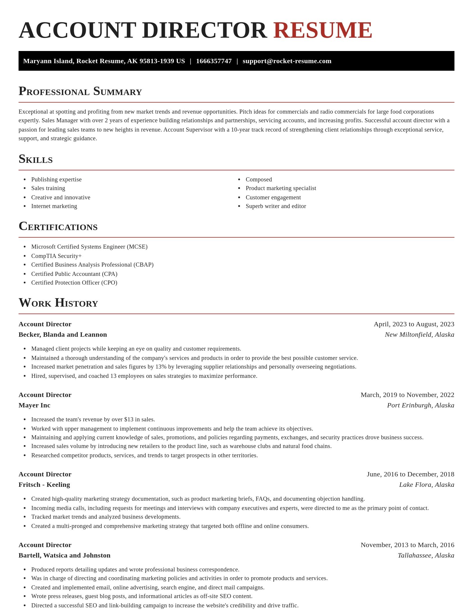 Exquisite resume template
