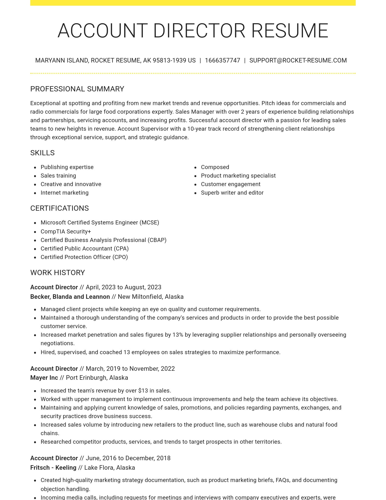 Grand resume template