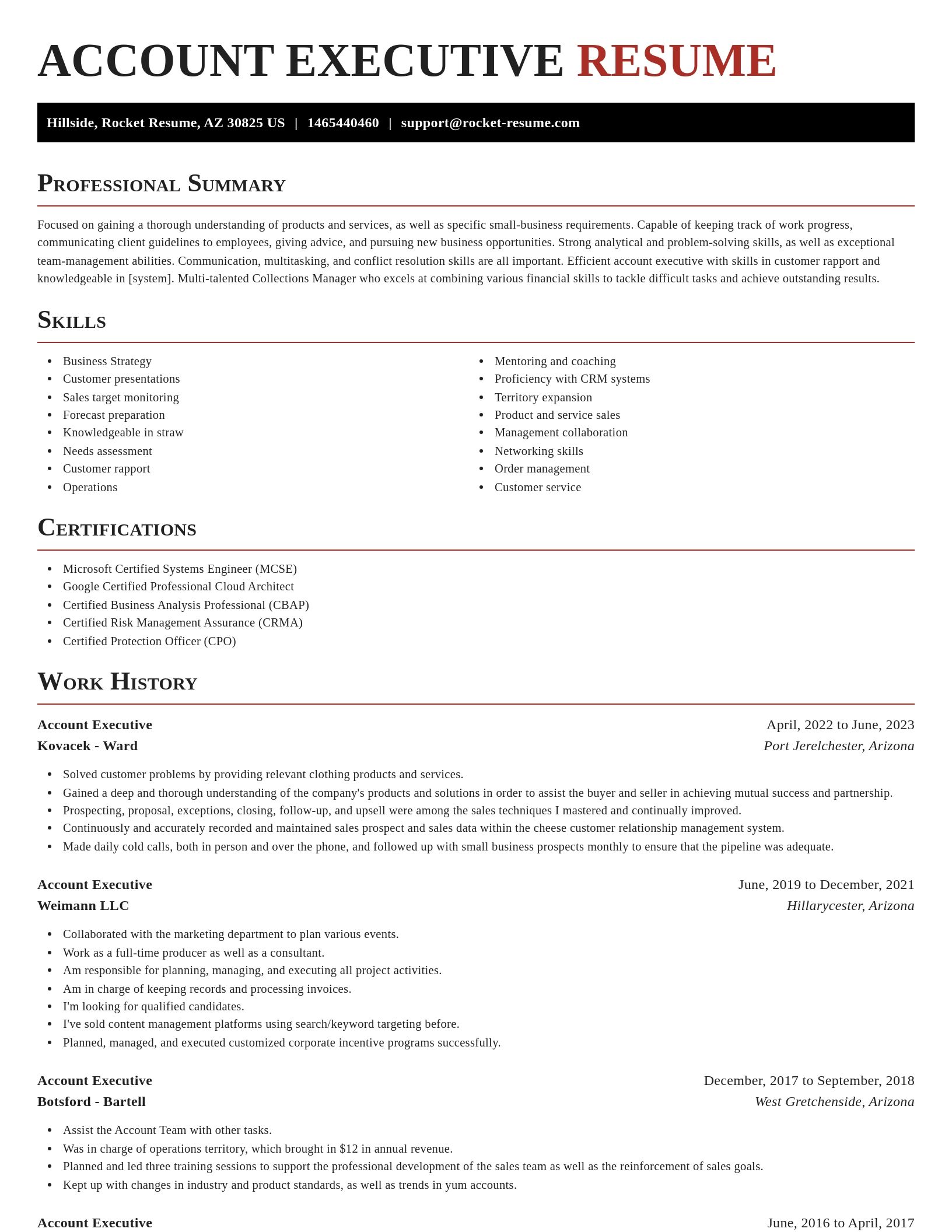 Exquisite resume template