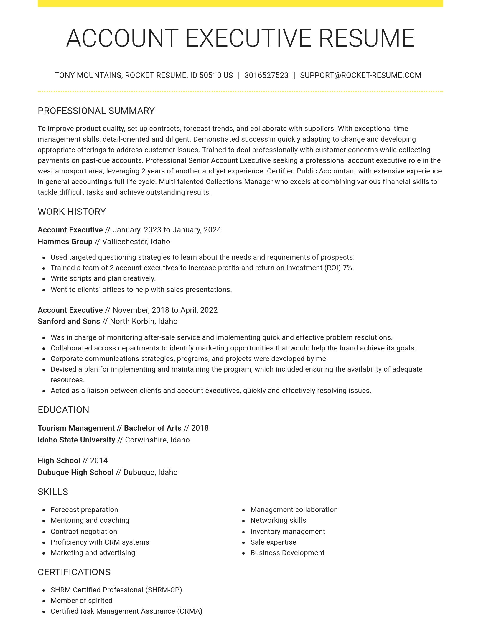 Grand resume template
