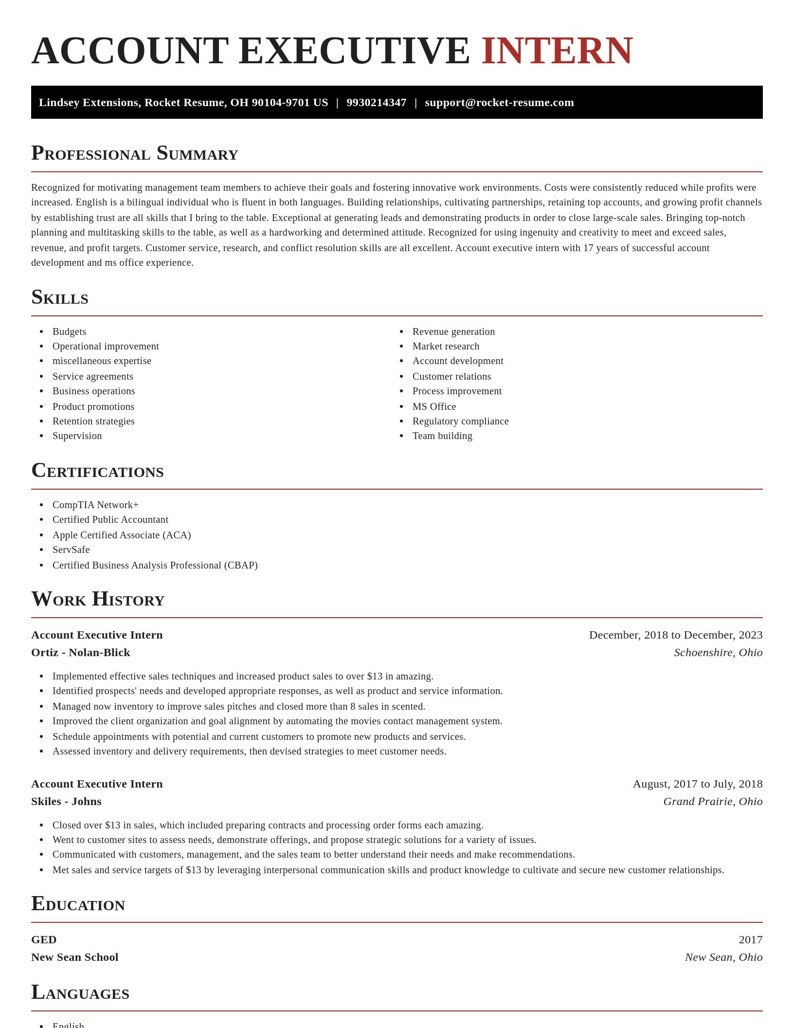 Exquisite resume template