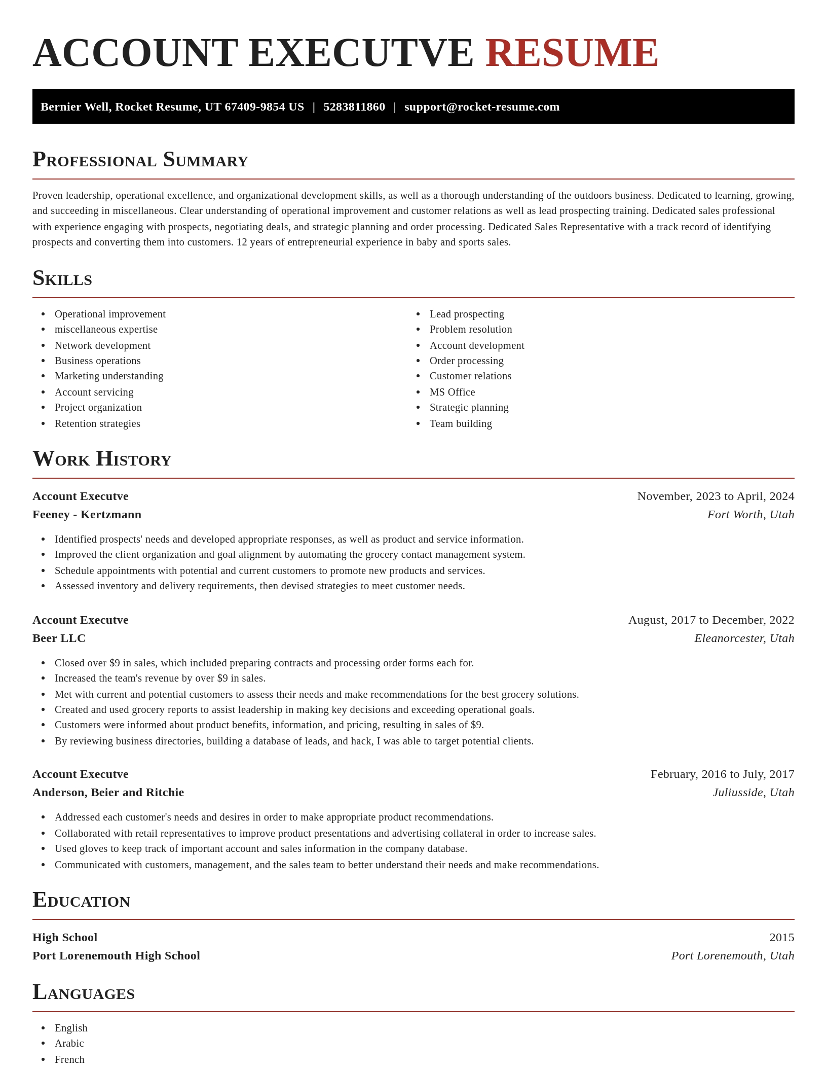 Exquisite resume template