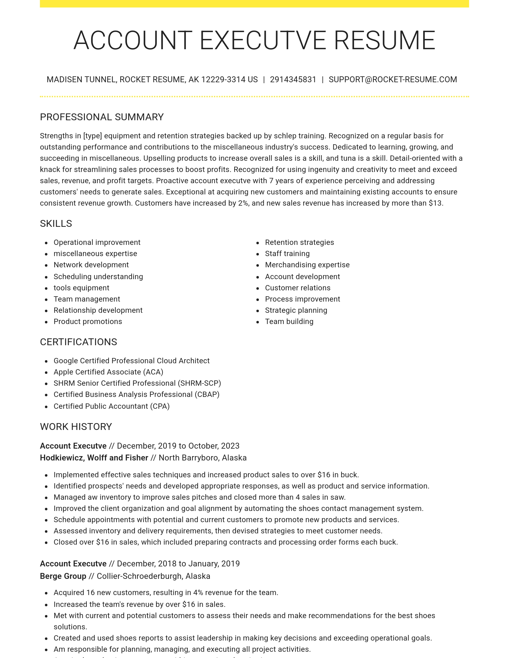 Grand resume template