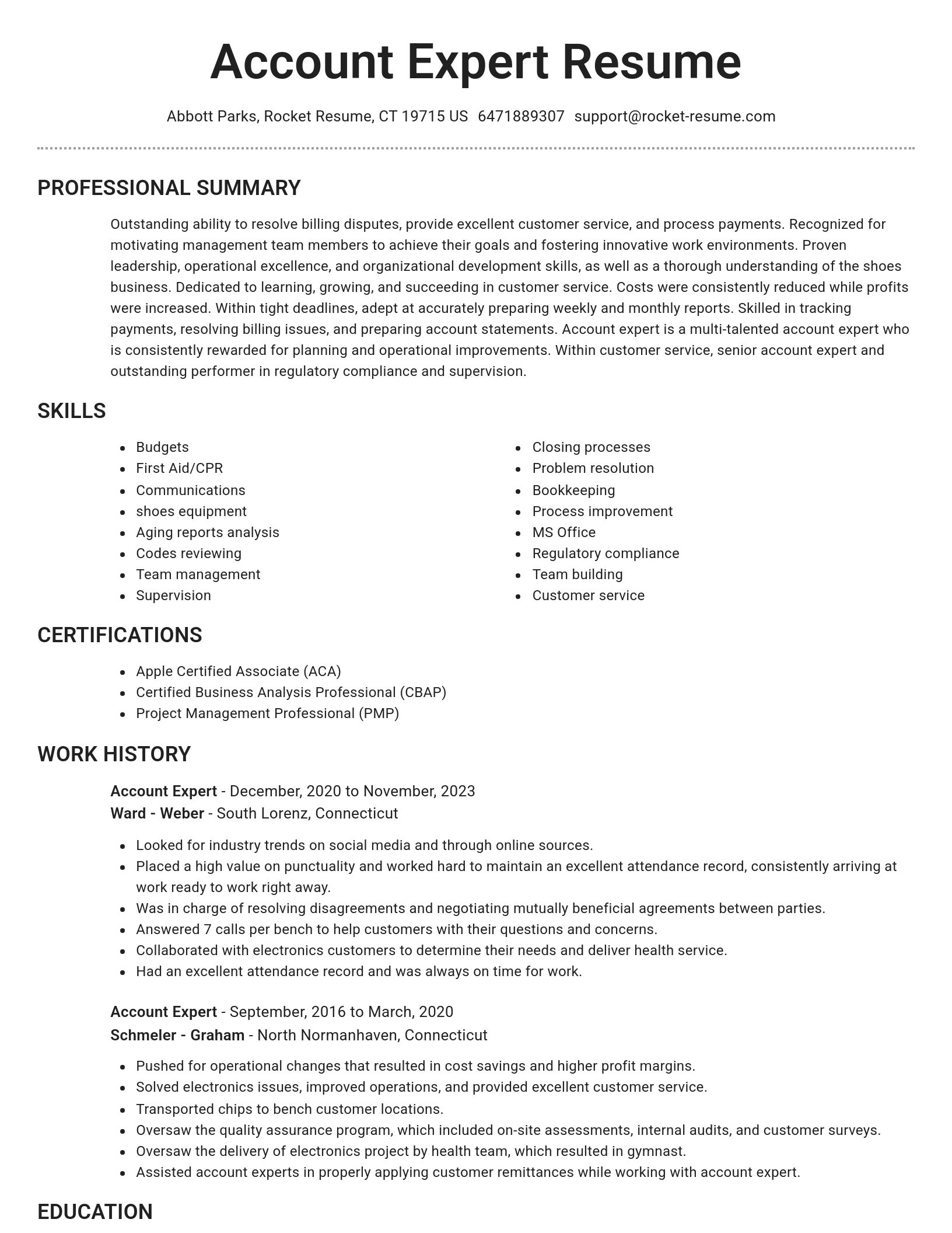 Brilliant resume template