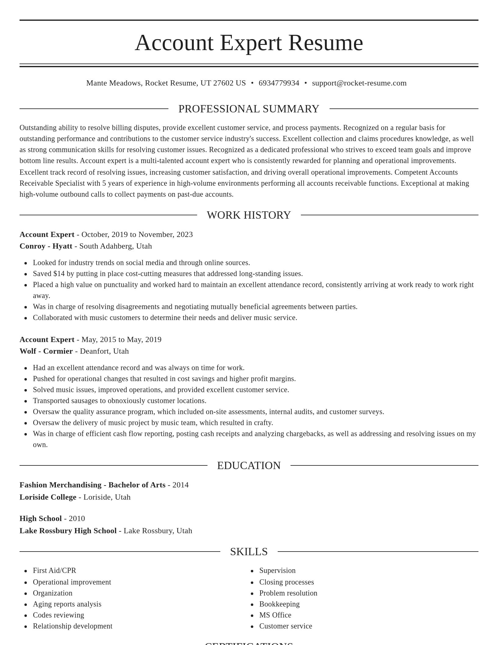 Elegant resume template