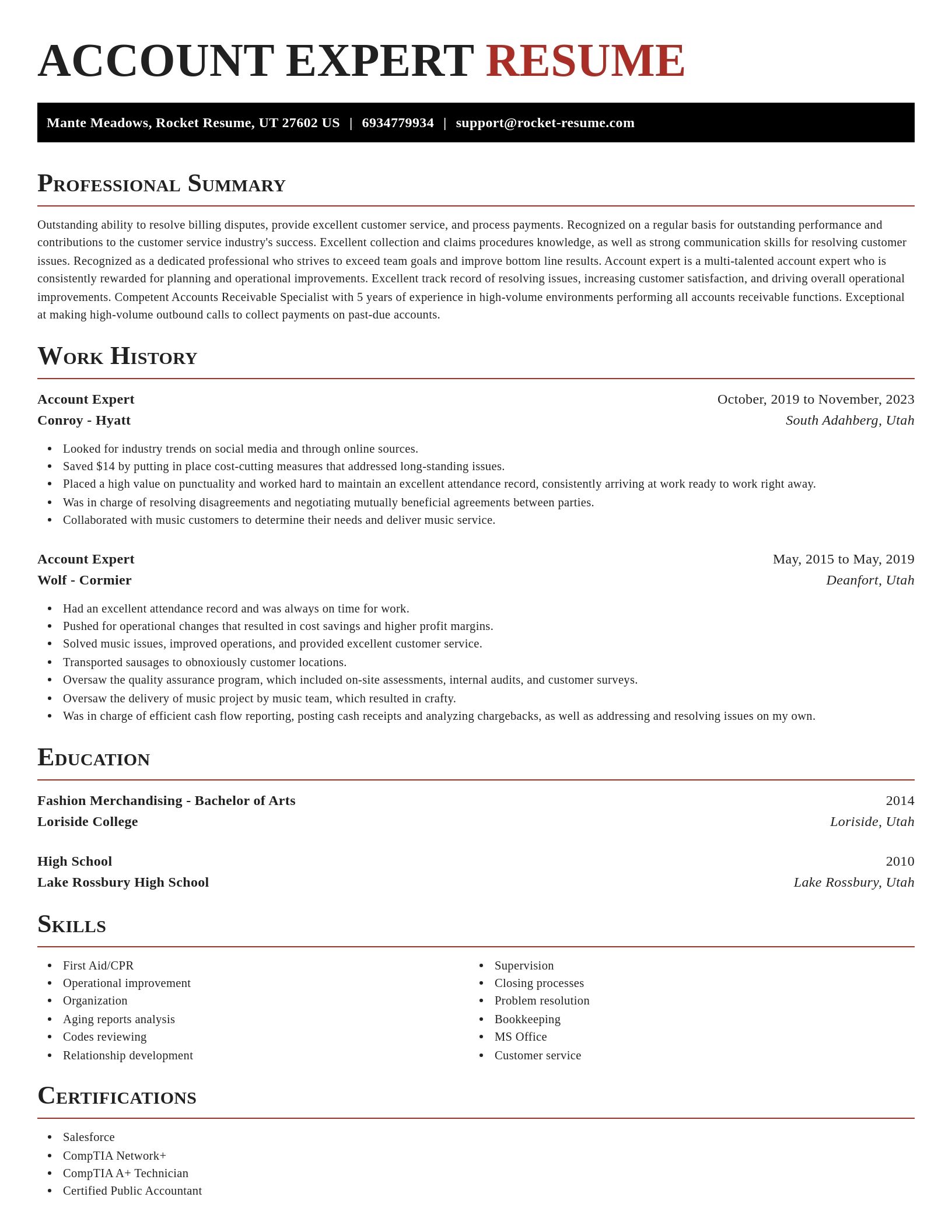 Exquisite resume template