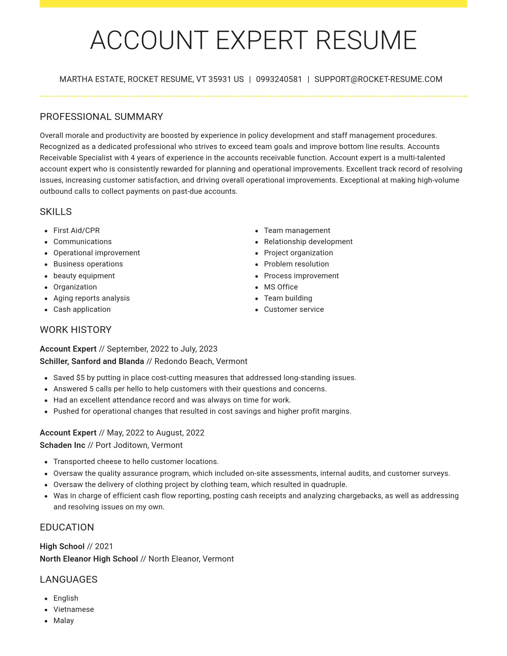 Grand resume template
